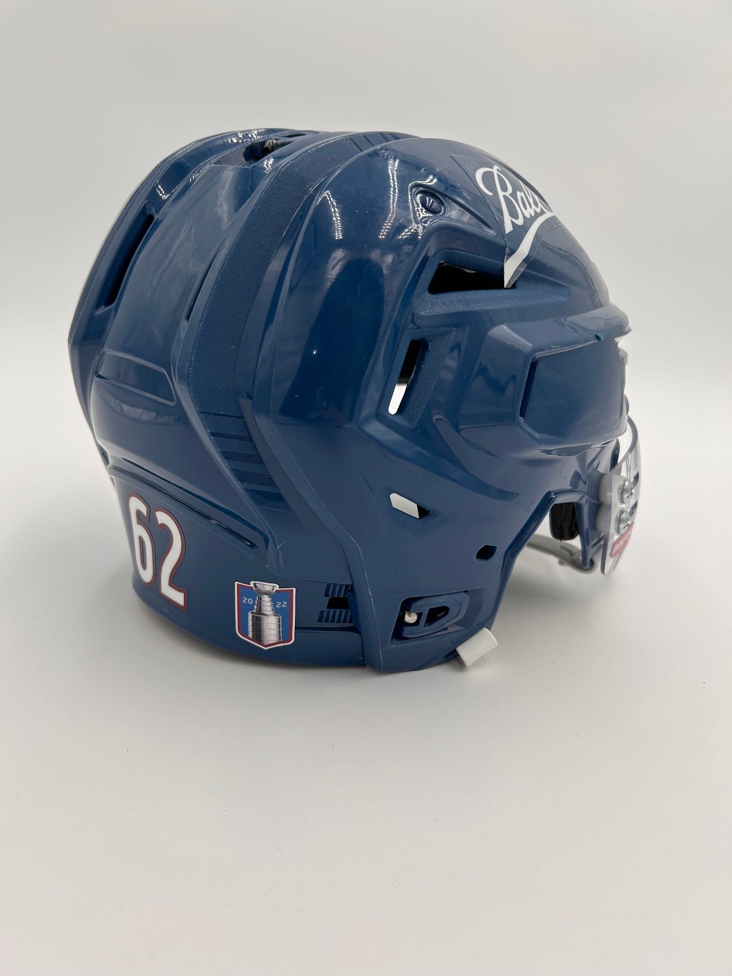 Colorado Avalanche 2021/22 Stanley Cup Finals Game Worn Away Helmets