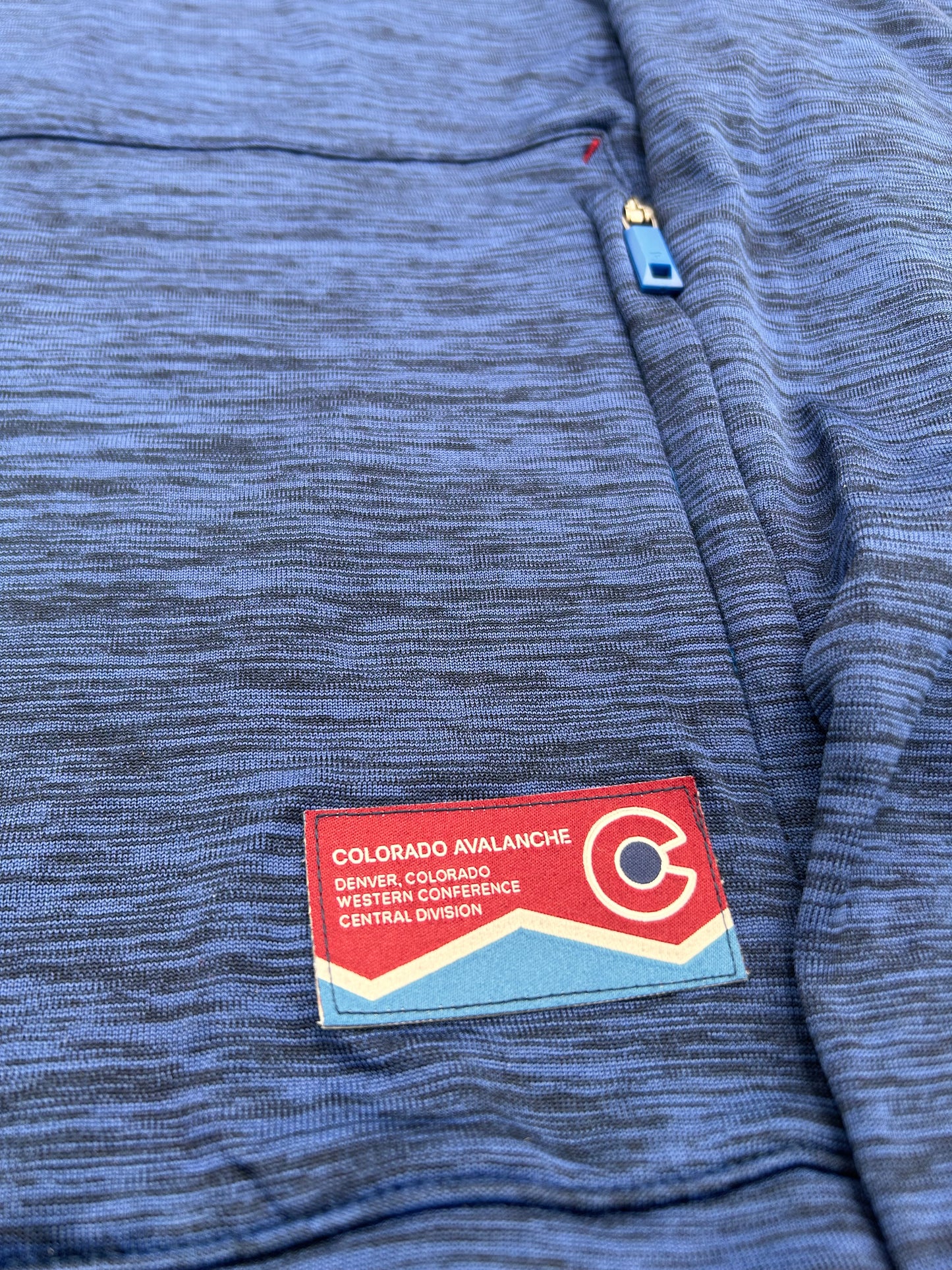 Colorado Avalanche Player Worn Blue Sweatshirt (With Patch)