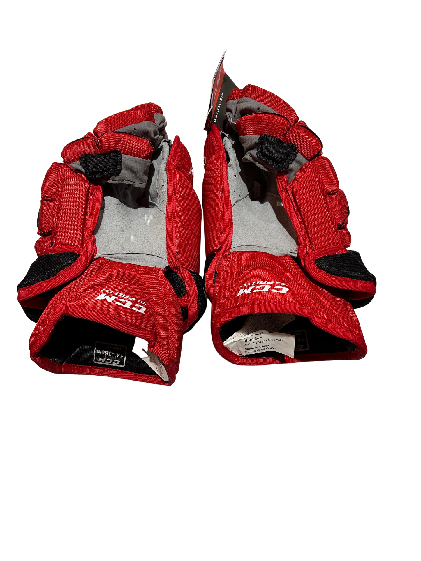 New Team Issued Carolina Hurricanes 14" CCM HG12 Gloves
