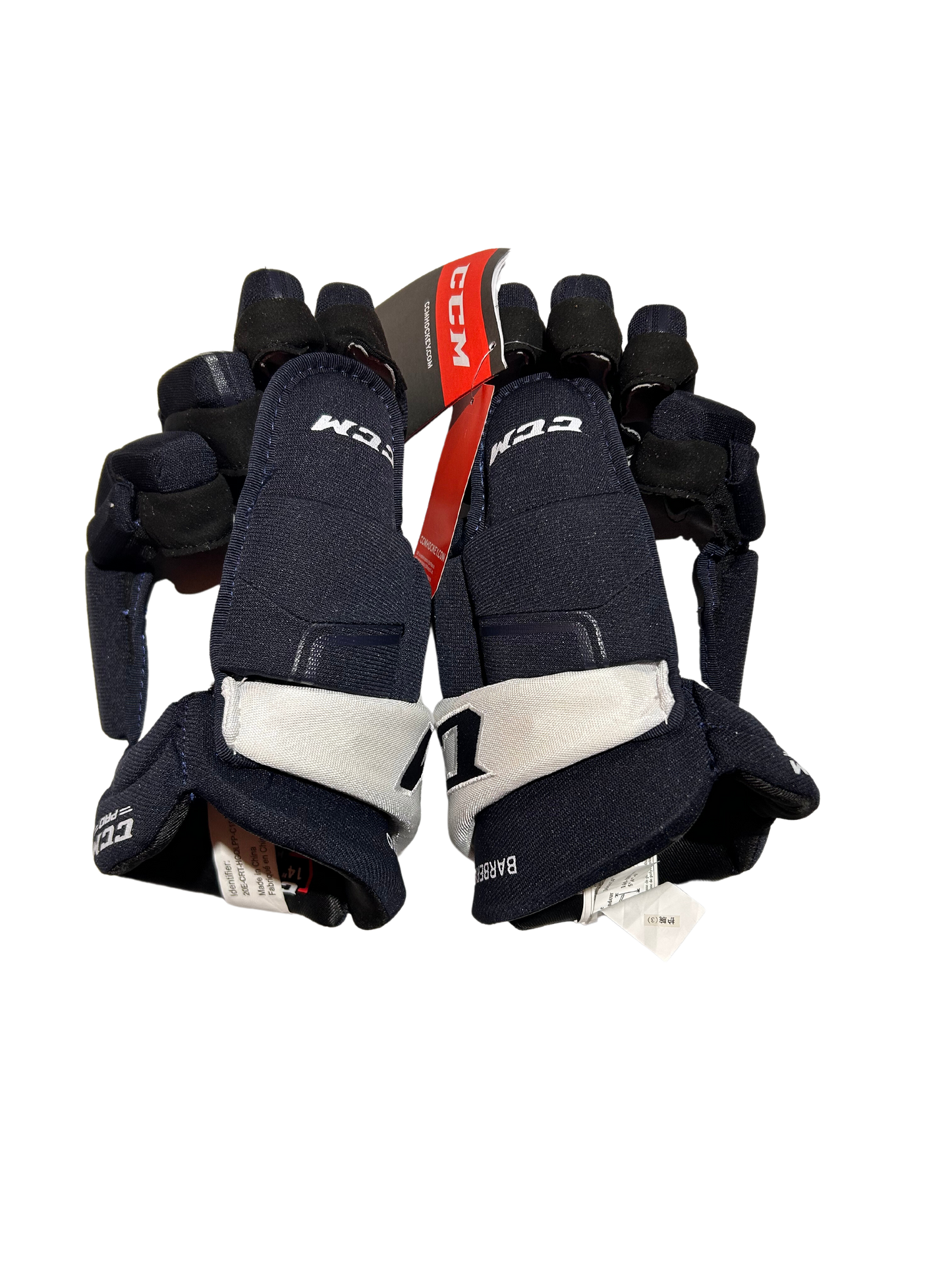 New Barberio Navy & White Colorado Avalanche 14" CCM HGQL Gloves
