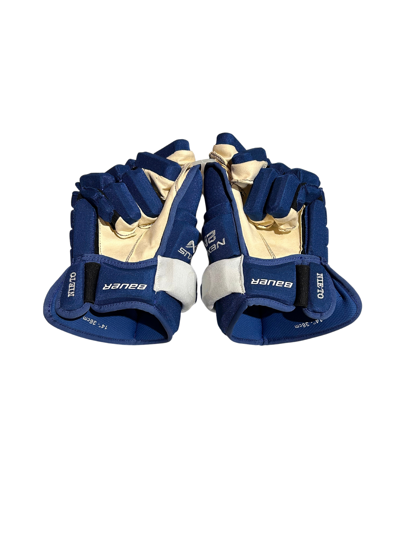 New Nieto Blue Colorado Avalanche 14" Bauer Nexus 2N Pro Gloves