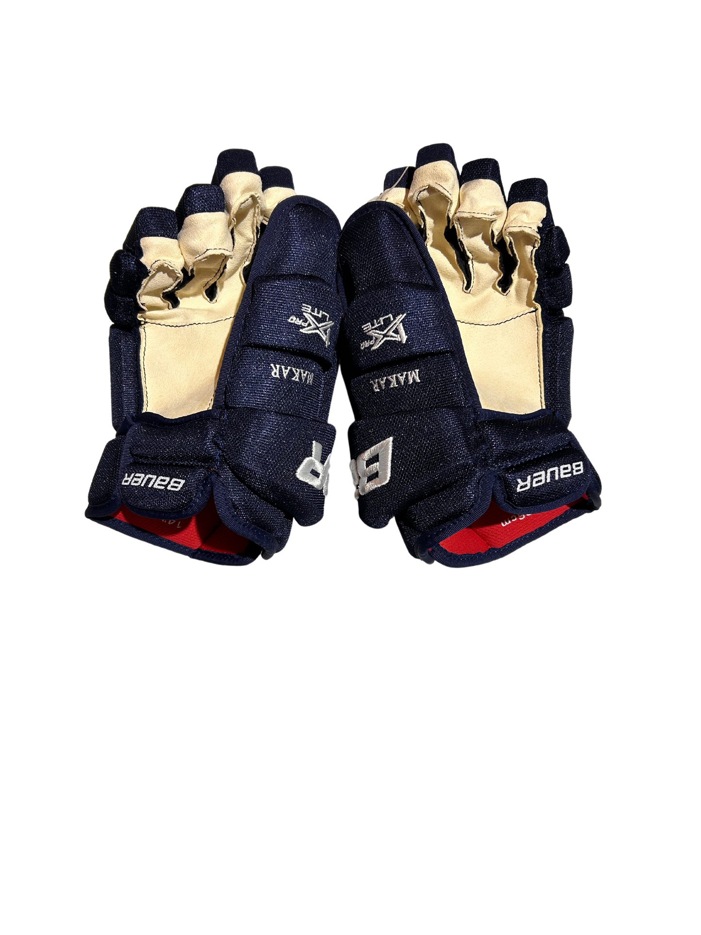 New Makar Navy Colorado Avalanche 14" Bauer Vapor 1X Lite Gloves