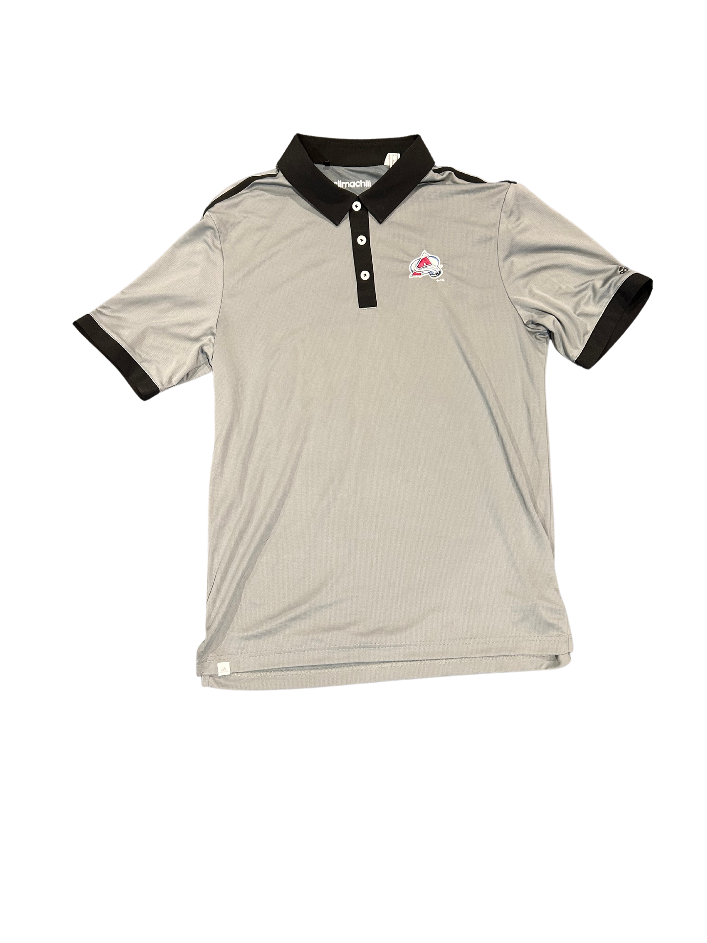 Colorado Avalanche Gray & Black Adidas Golf Polo