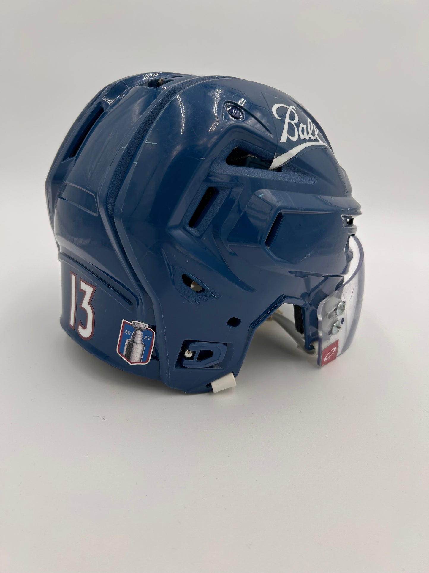 Colorado Avalanche 2021/22 Stanley Cup Finals Game Worn Away Helmets