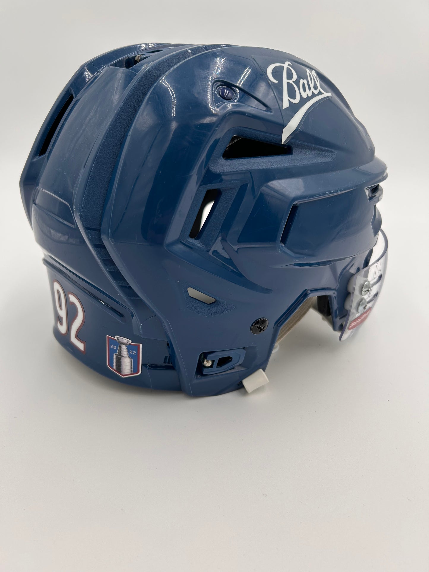 Colorado Avalanche 2021/22 Stanley Cup Finals Game Worn Away Helmets