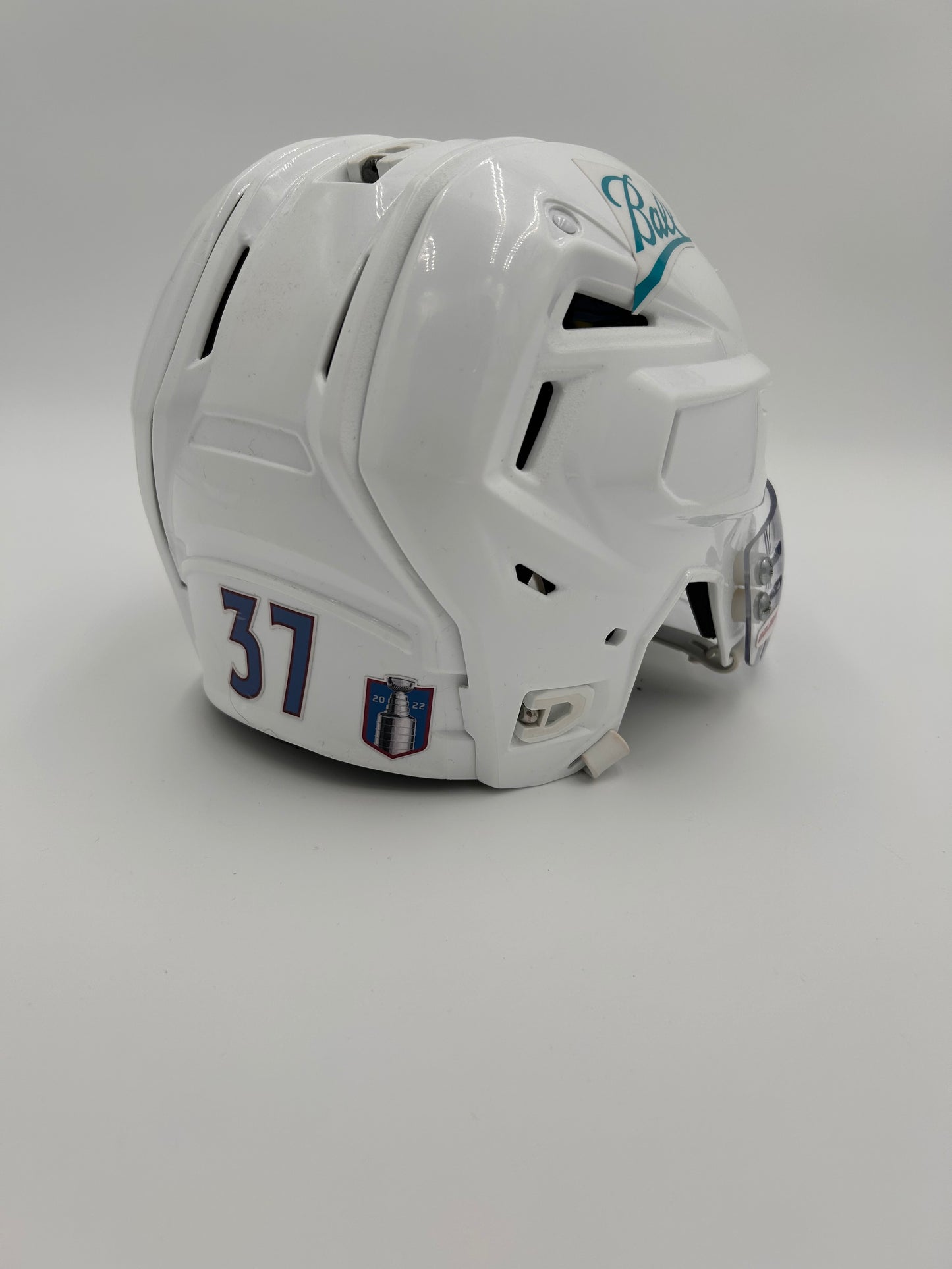 Colorado Avalanche 2021/22 Stanley Cup Finals Game Worn Away Helmets