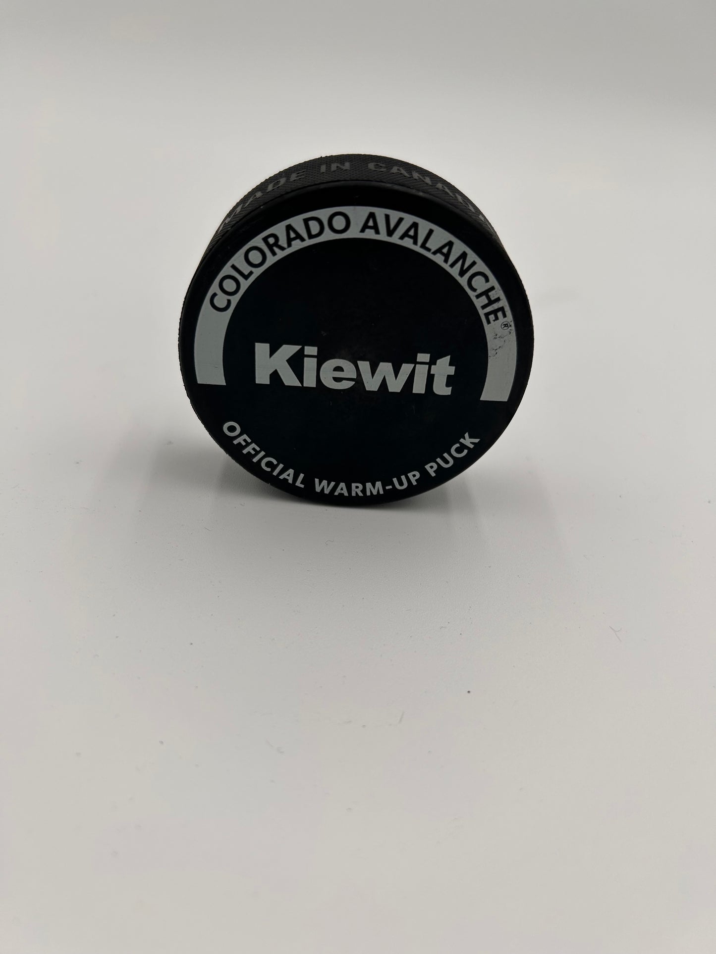 Colorado Avalanche Warm-Up Used Puck (Carolina)