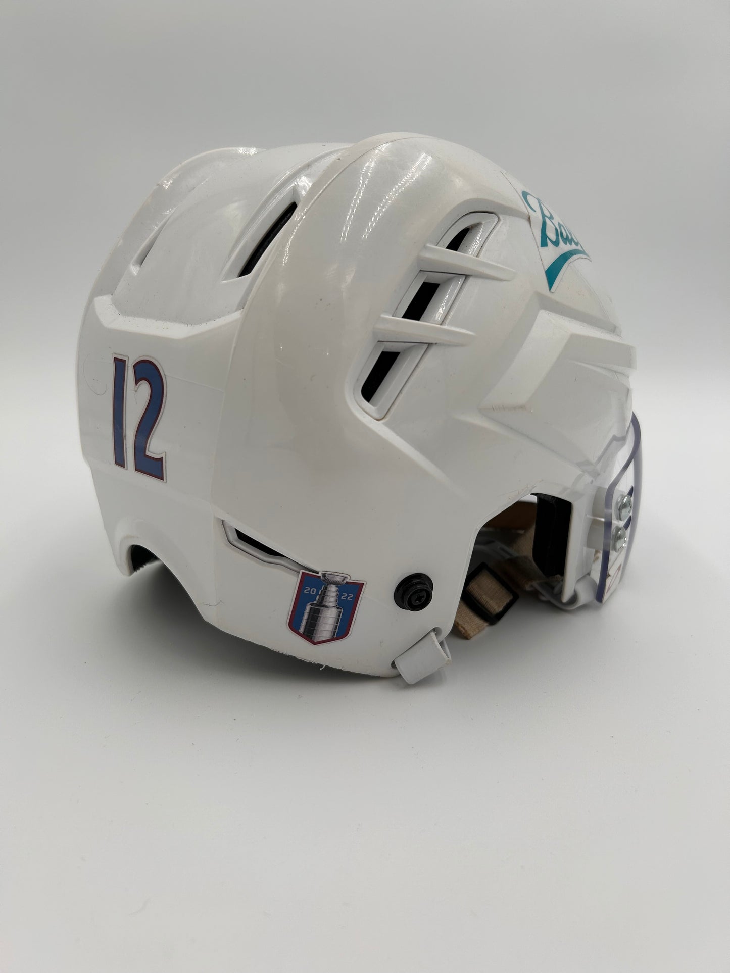 Colorado Avalanche 2021/22 Stanley Cup Finals Game Worn Away Helmets