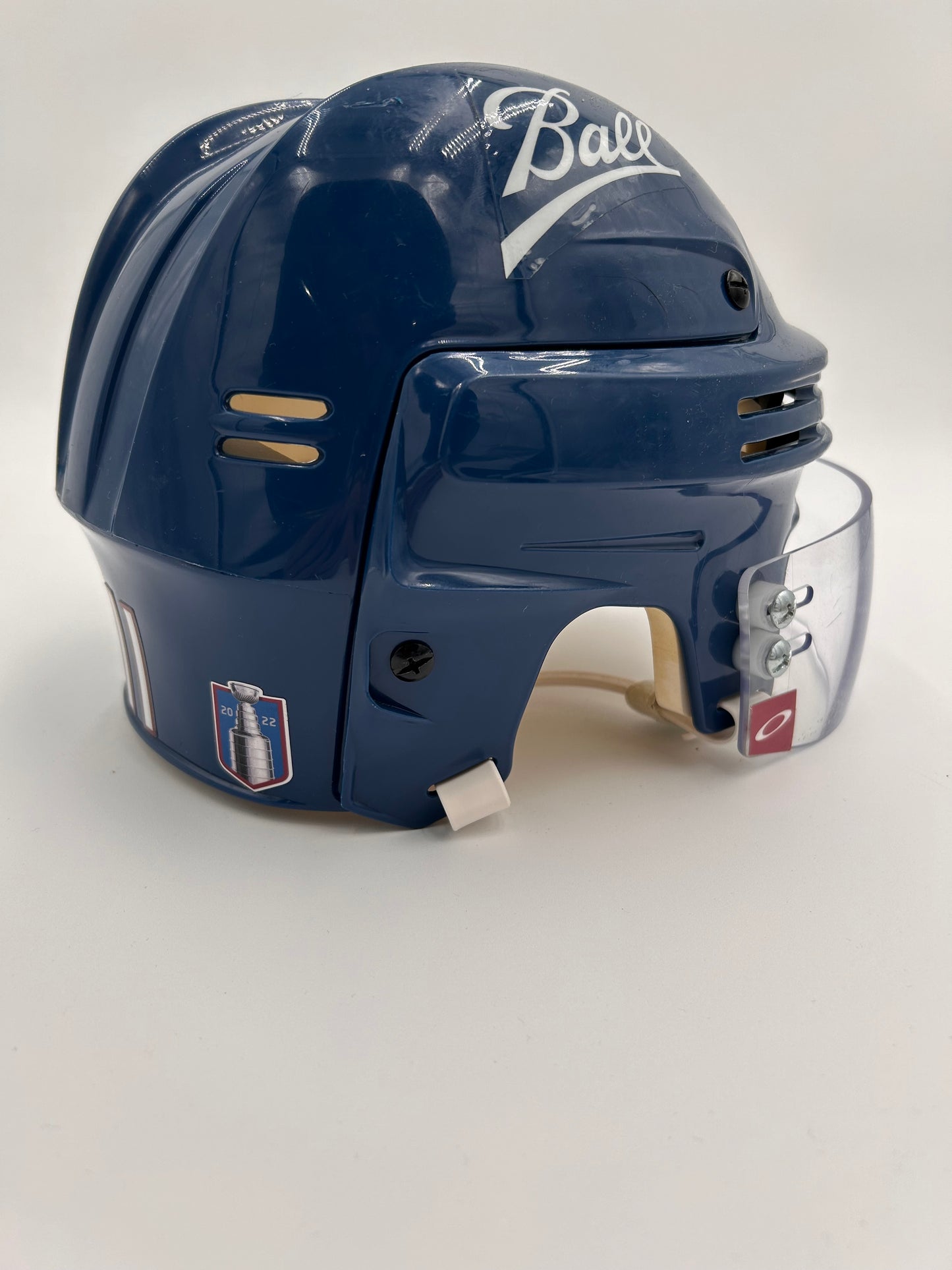Colorado Avalanche 2021/22 Stanley Cup Finals Game Worn Away Helmets