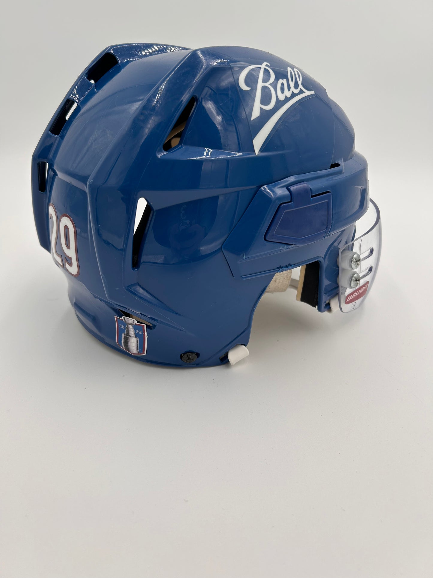 Colorado Avalanche 2021/22 Stanley Cup Finals Game Worn Away Helmets