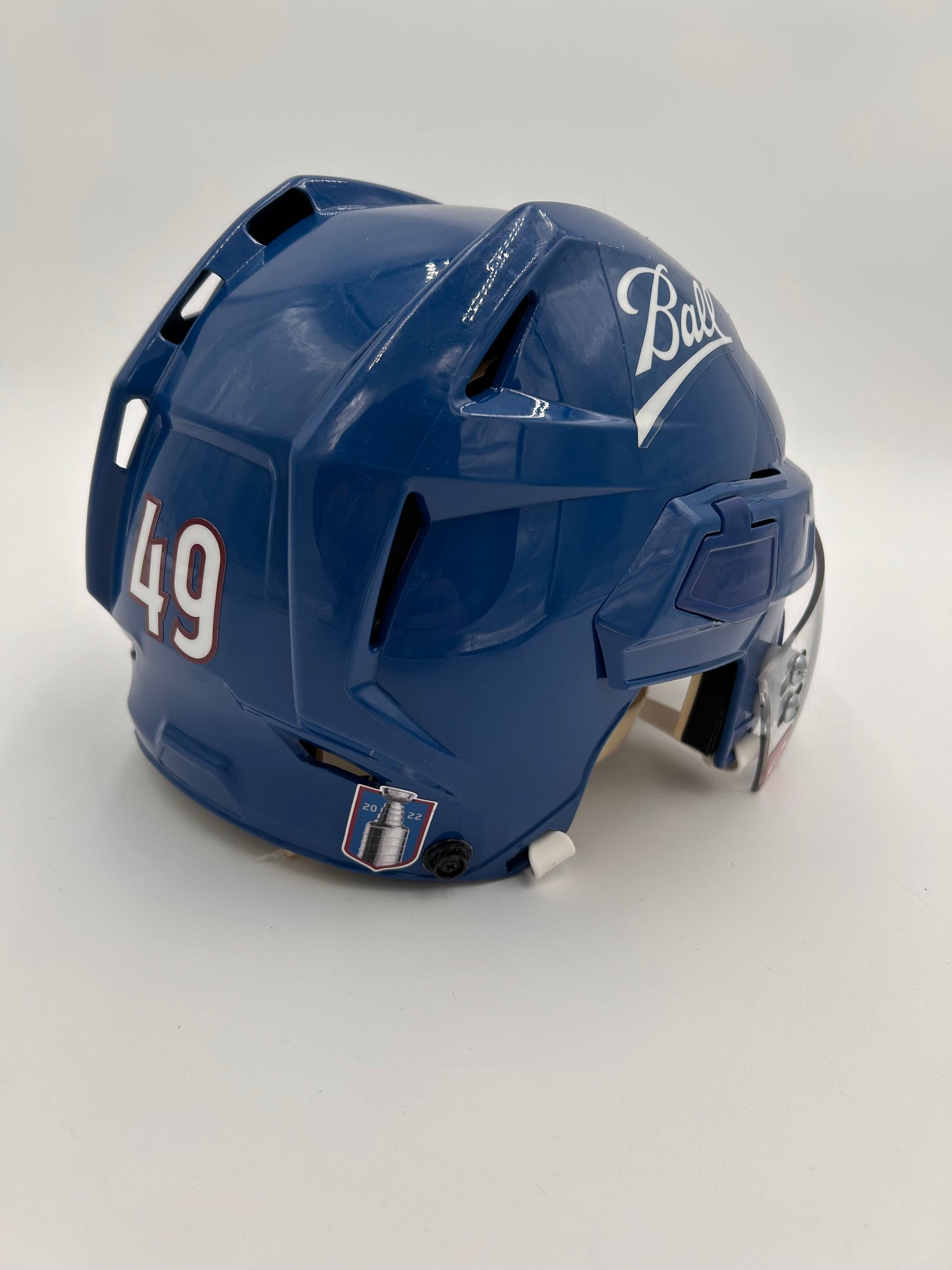 Colorado Avalanche 2021/22 Stanley Cup Finals Game Worn Away Helmets