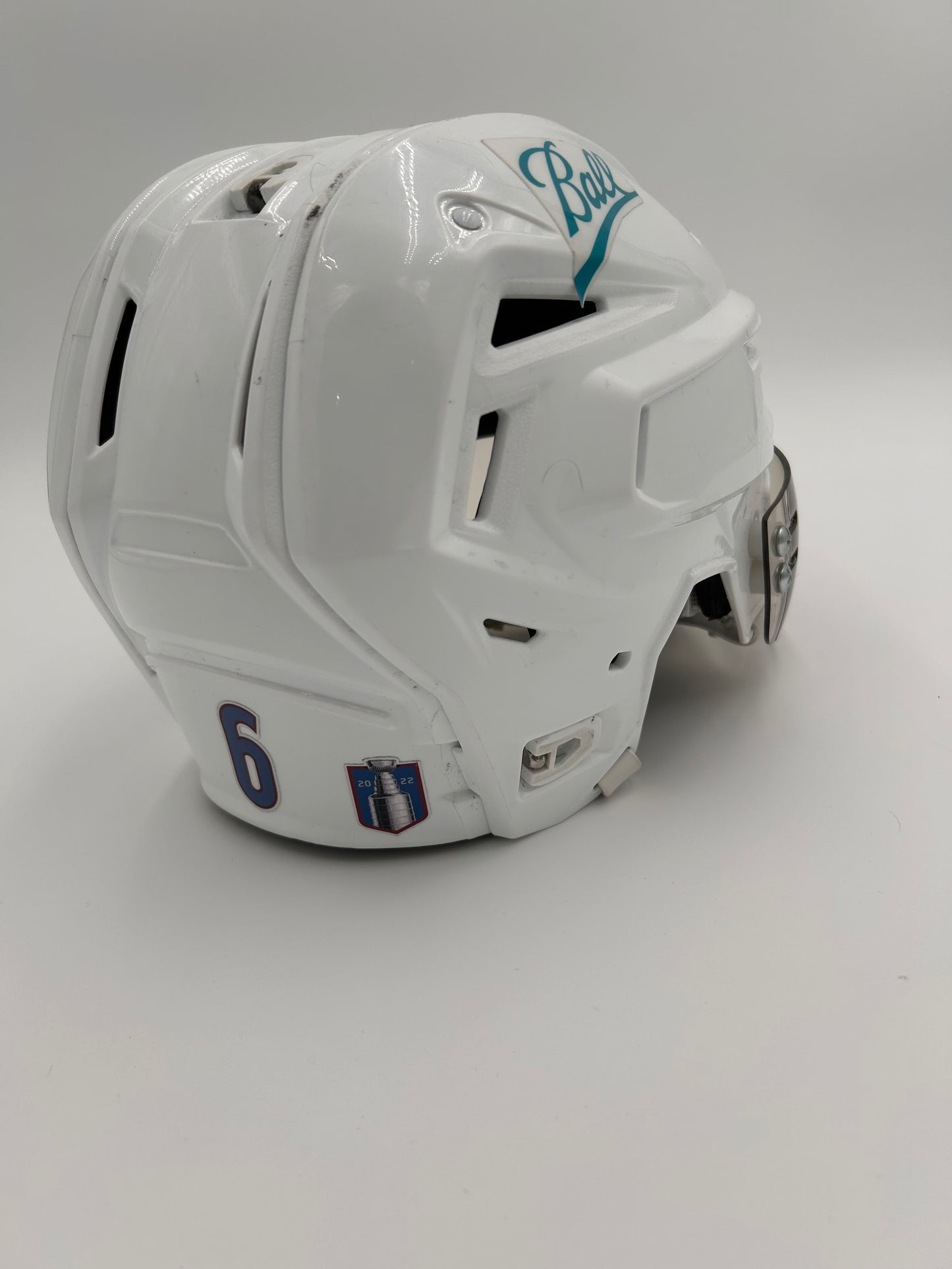 Colorado Avalanche 2021/22 Stanley Cup Finals Game Worn Away Helmets
