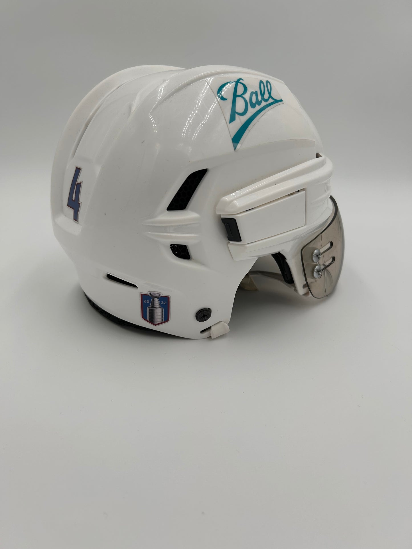 Colorado Avalanche 2021/22 Stanley Cup Finals Game Worn Away Helmets