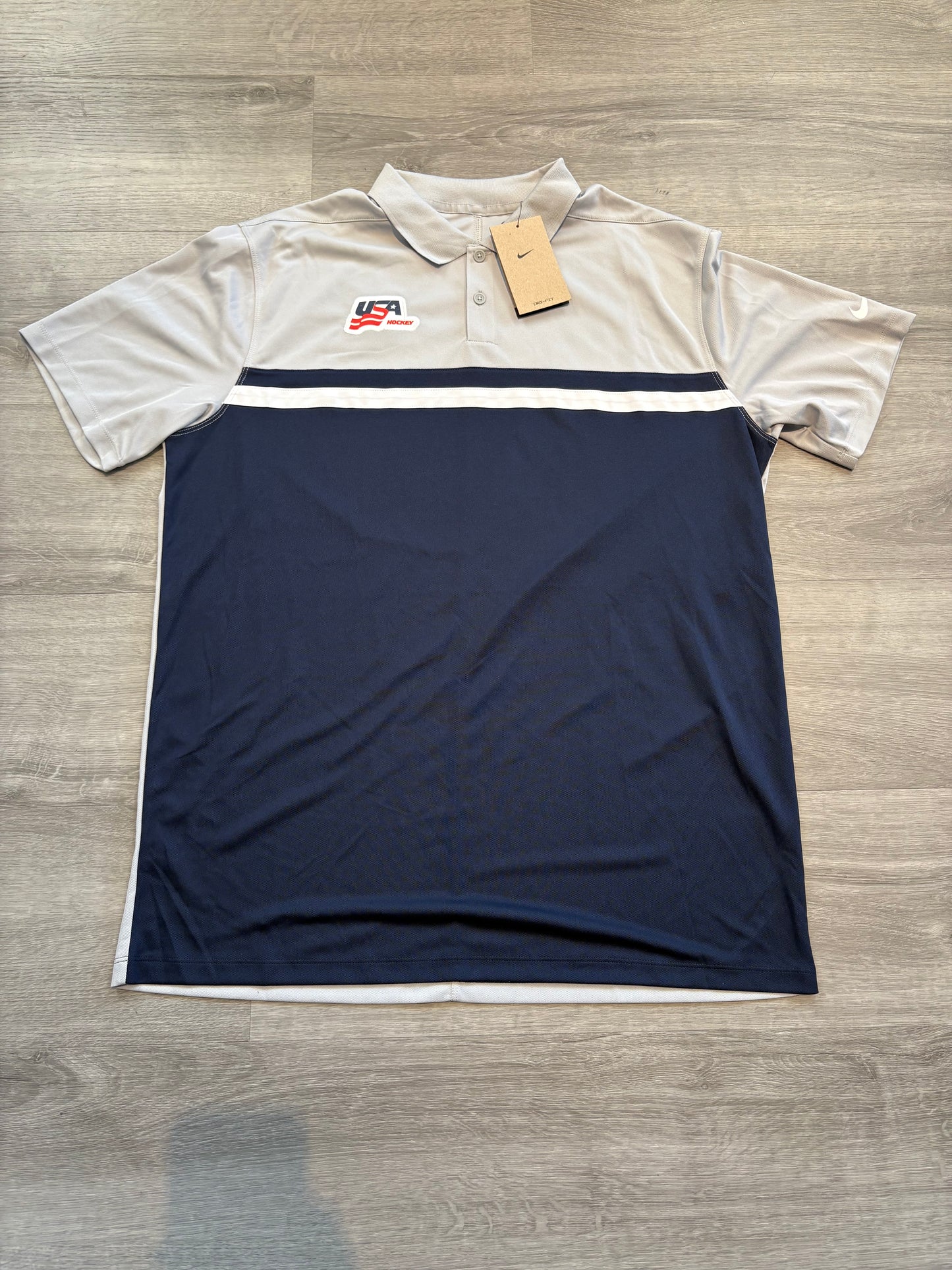 New Team USA Blue Nike Short Sleeve Polo (Large)