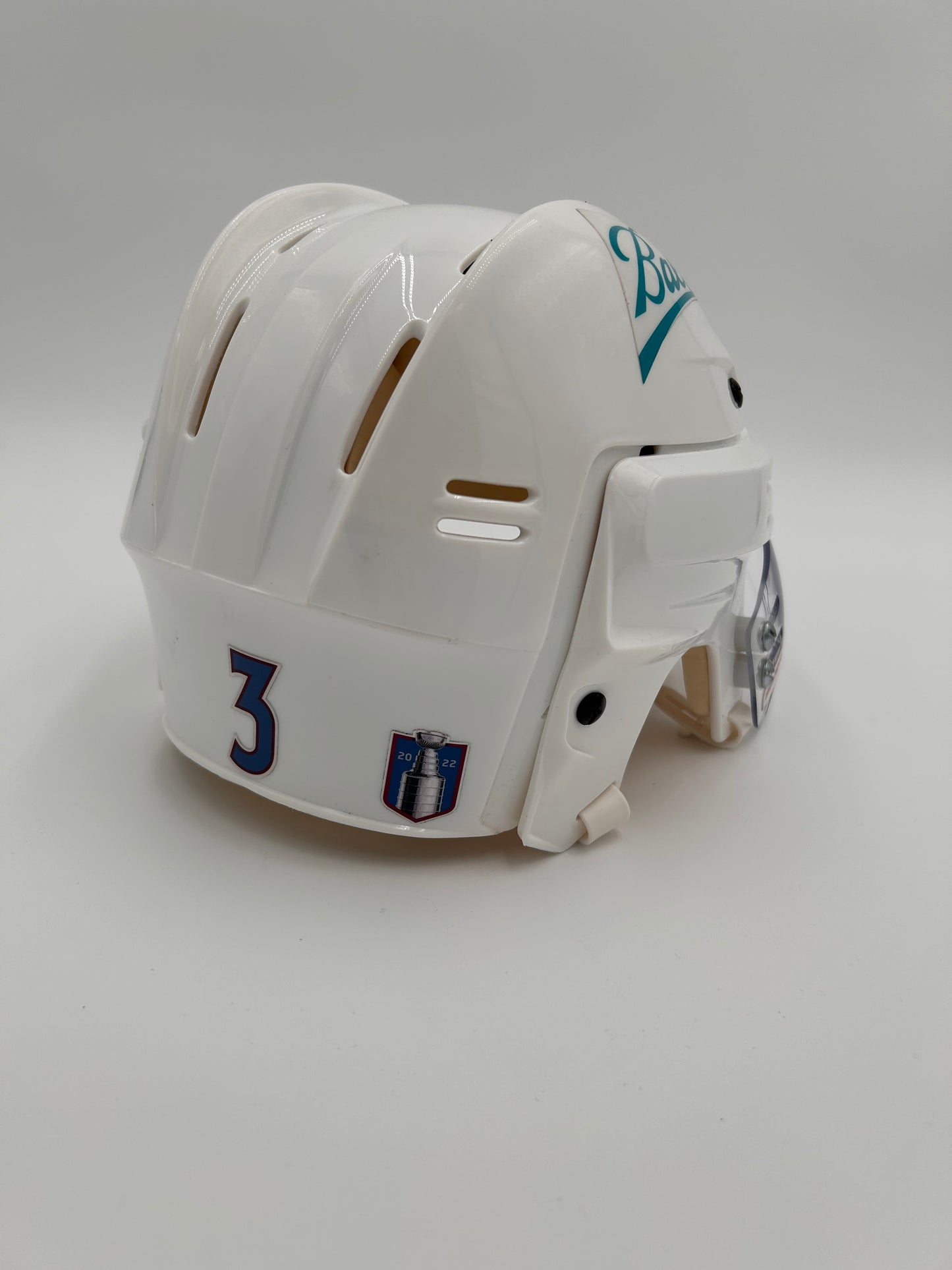 Colorado Avalanche 2021/22 Stanley Cup Finals Game Worn Away Helmets