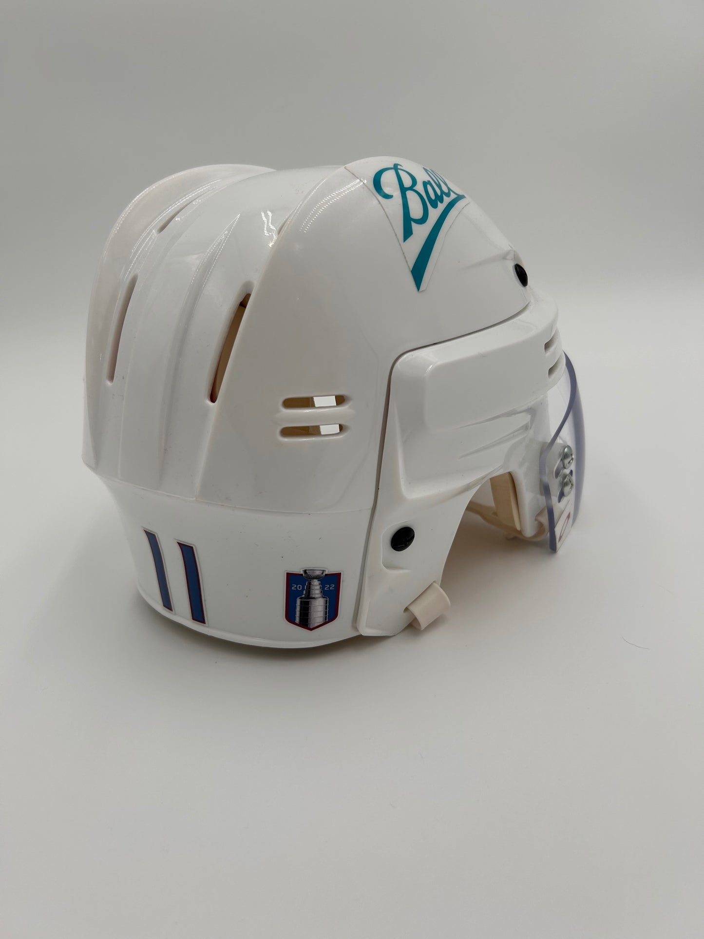 Colorado Avalanche 2021/22 Stanley Cup Finals Game Worn Away Helmets