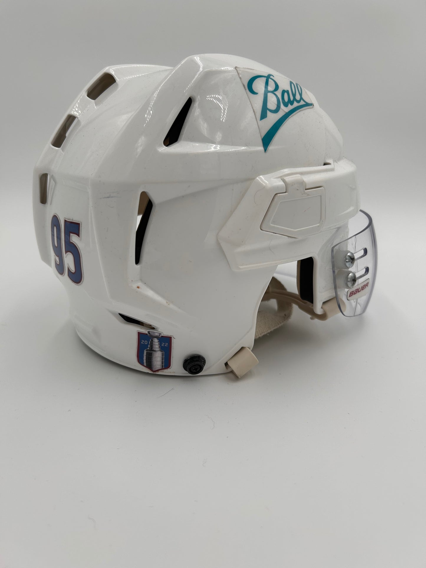 Colorado Avalanche 2021/22 Stanley Cup Finals Game Worn Away Helmets