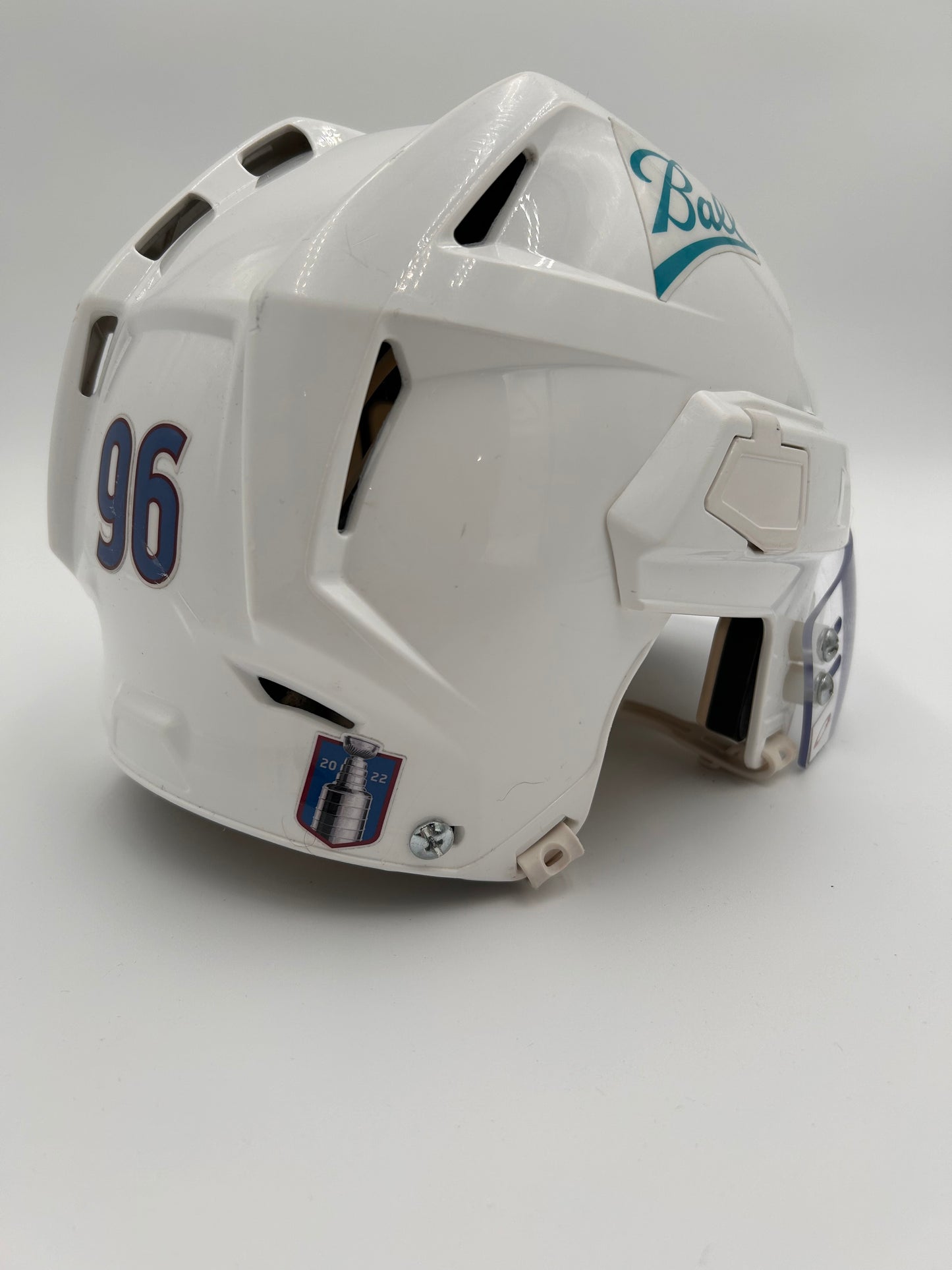Colorado Avalanche 2021/22 Stanley Cup Finals Game Worn Away Helmets
