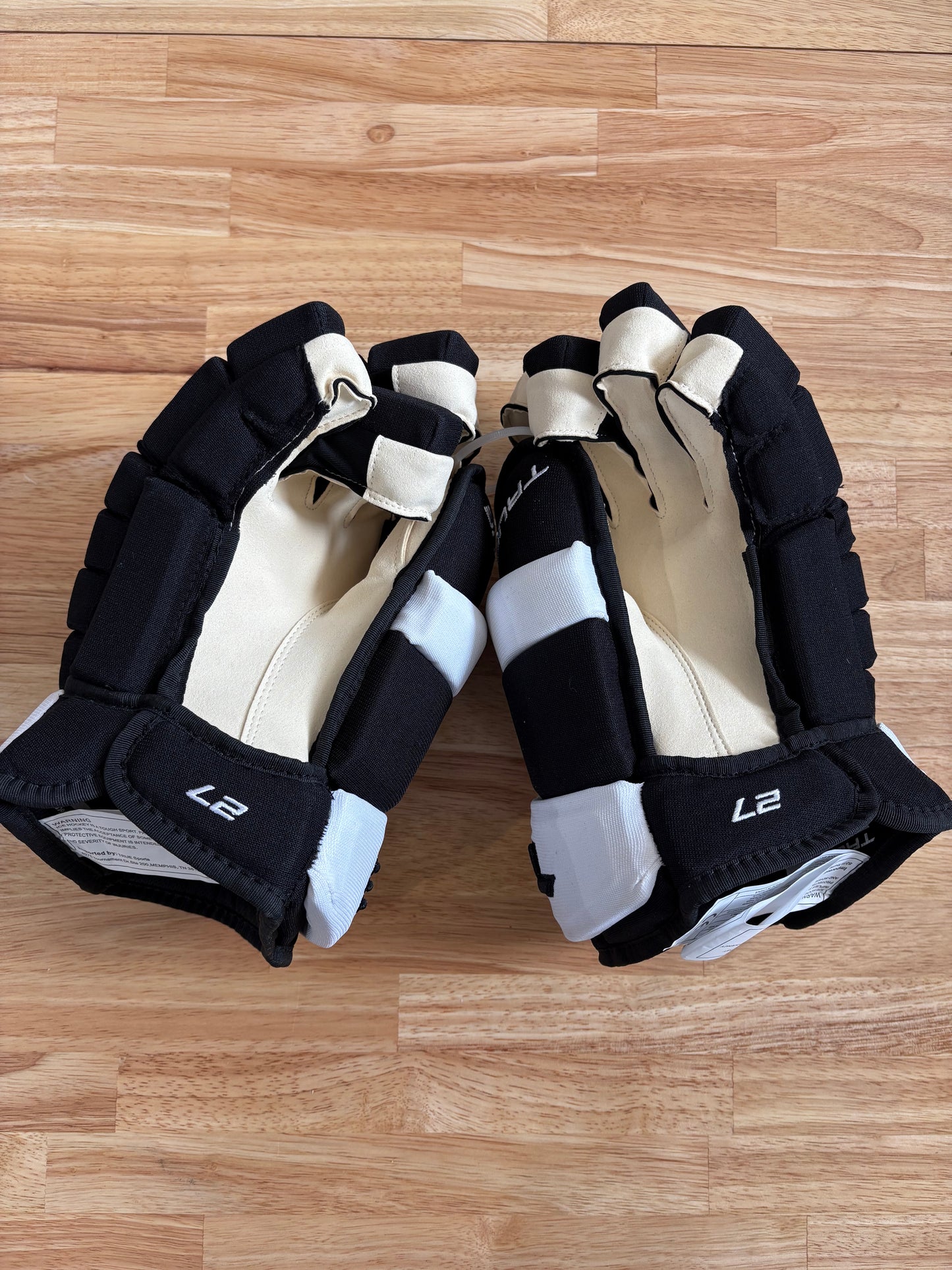 New Pittsburgh Penguins True 14" Pro Stock Graves Pro 4-Roll Gloves