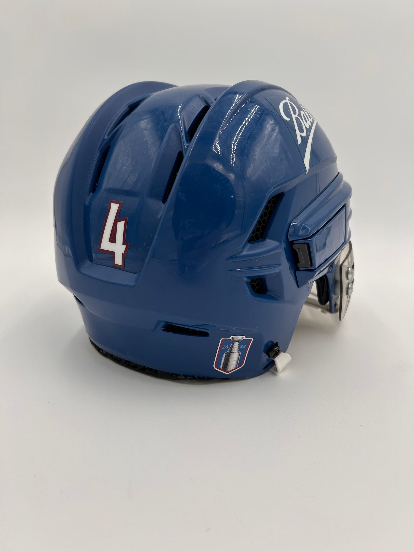 Colorado Avalanche 2021/22 Stanley Cup Finals Game Worn Away Helmets