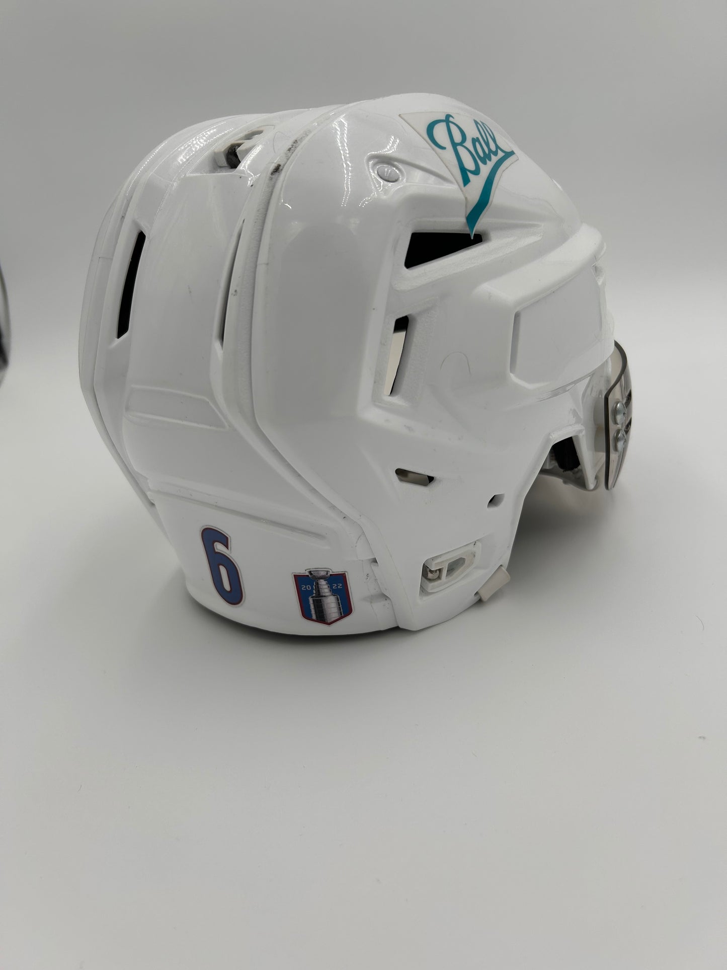 Colorado Avalanche 2021/22 Stanley Cup Finals Game Worn Away Helmets