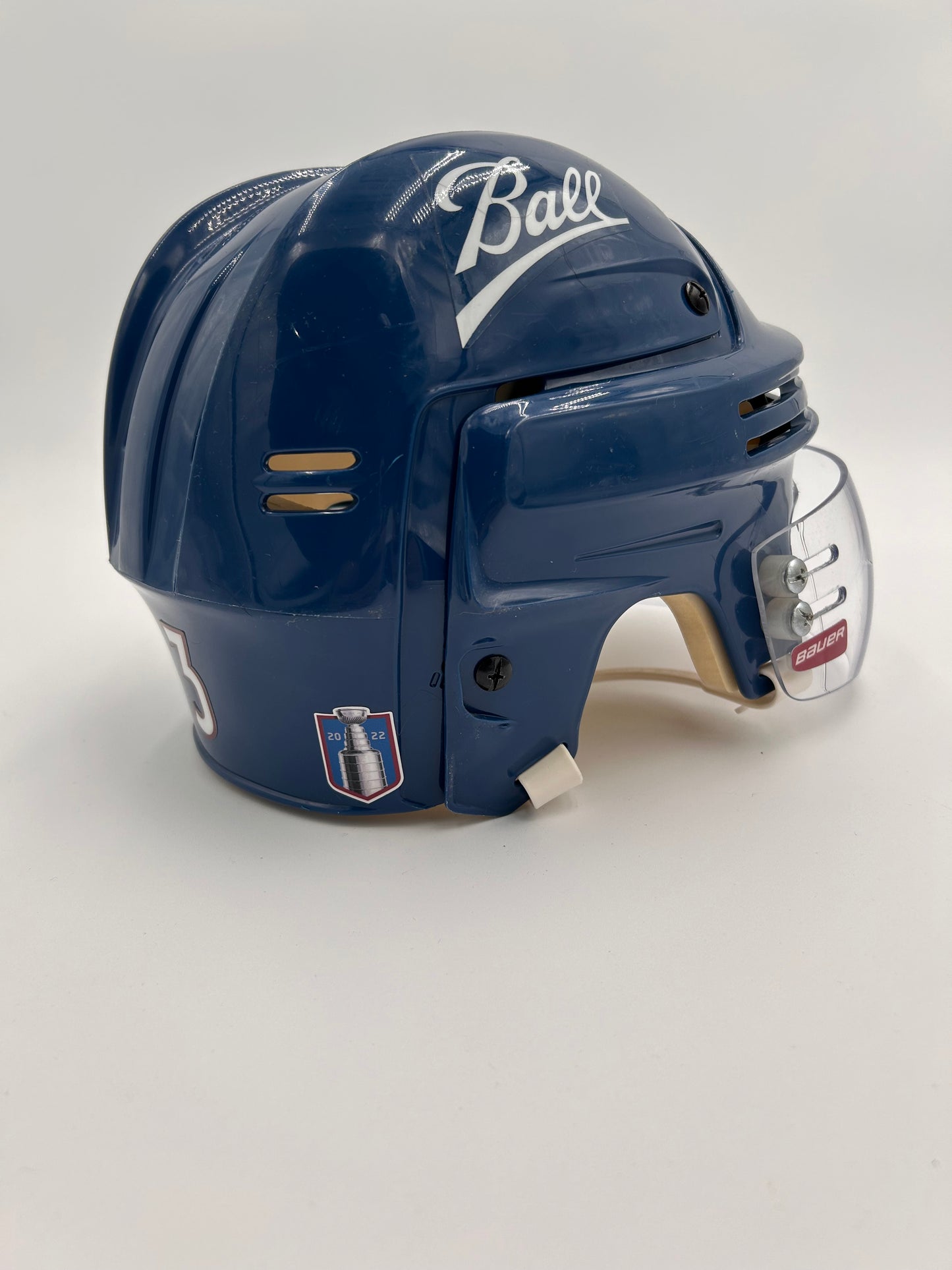 Colorado Avalanche 2021/22 Stanley Cup Finals Game Worn Away Helmets