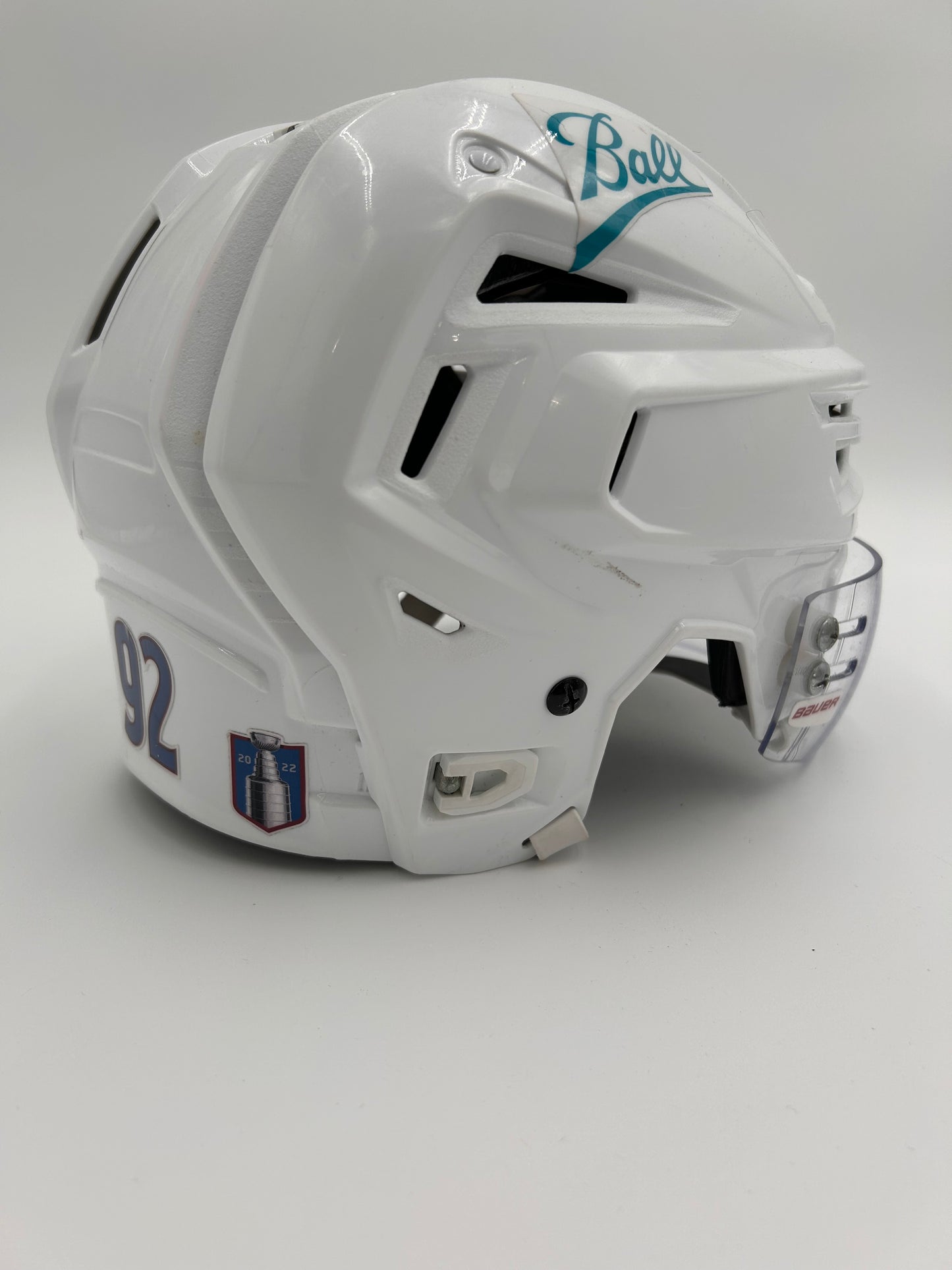Colorado Avalanche 2021/22 Stanley Cup Finals Game Worn Away Helmets