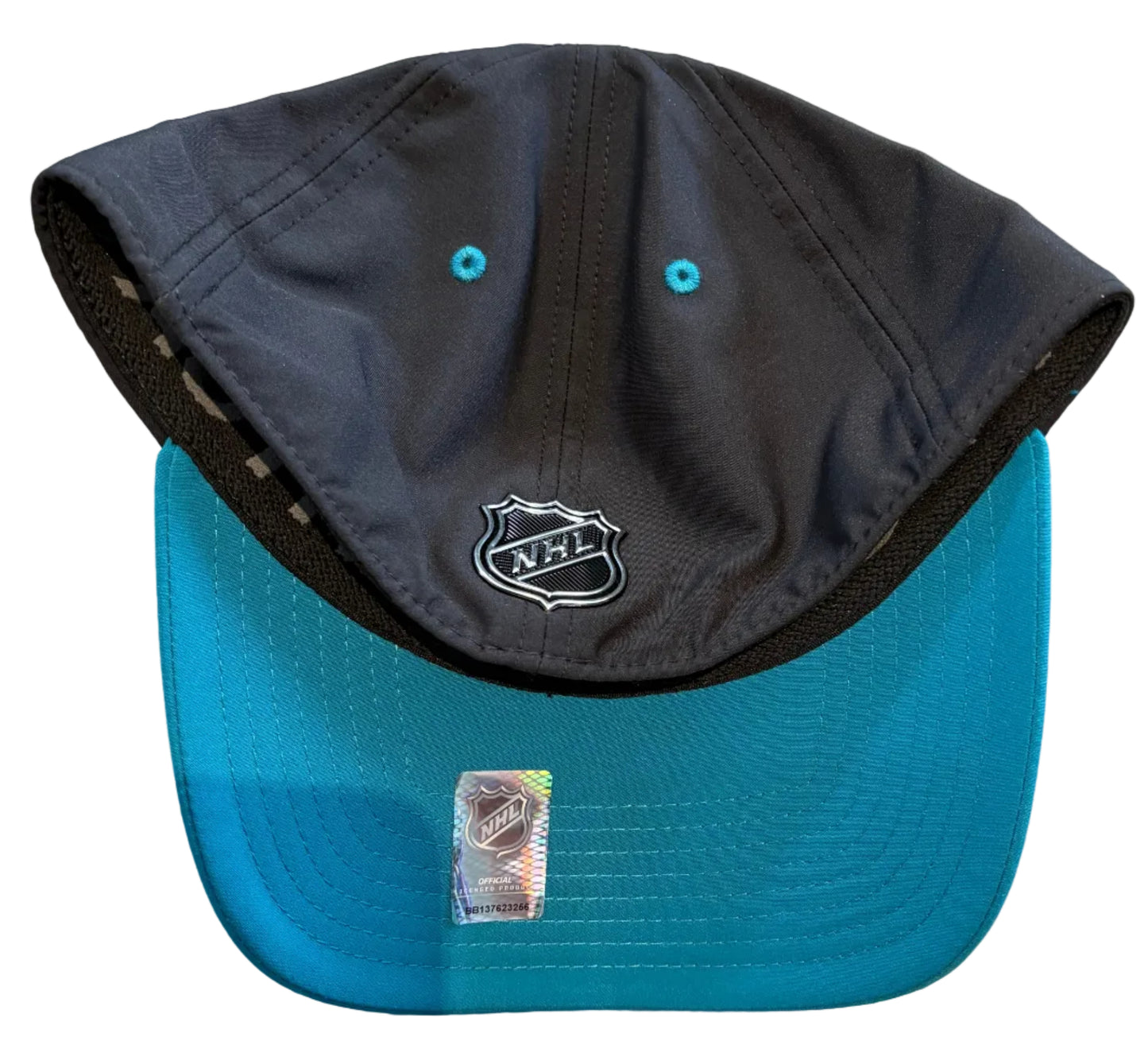 San Jose Sharks Team Issued Fanatics Black Men's Fitted Hat
