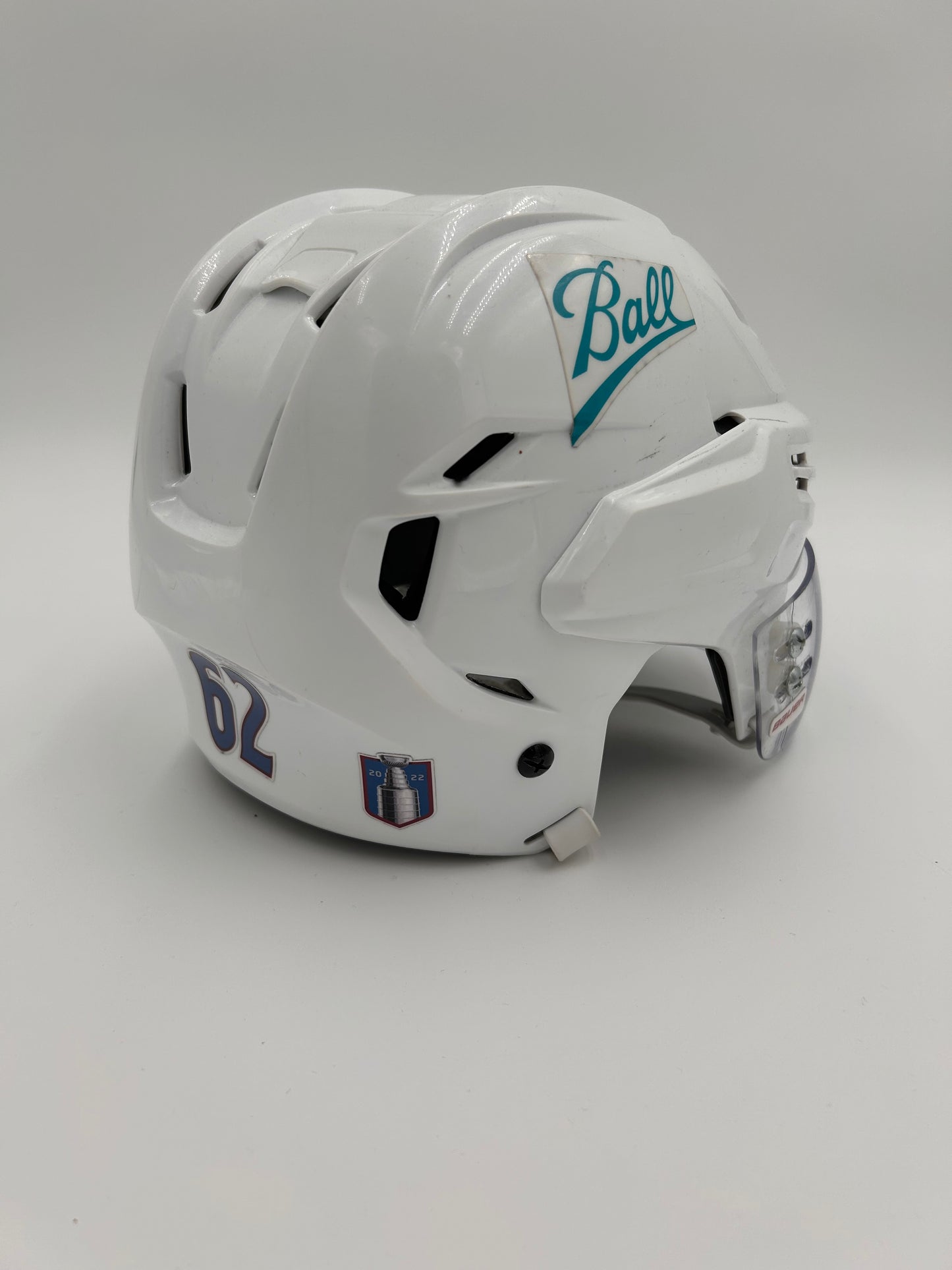 Colorado Avalanche 2021/22 Stanley Cup Finals Game Worn Away Helmets