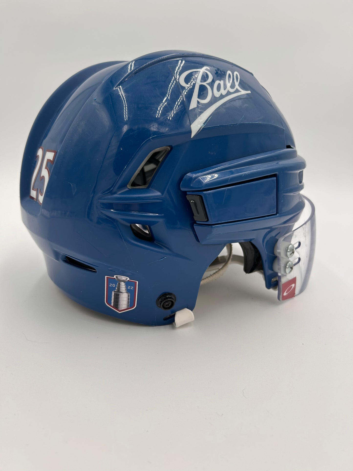 Colorado Avalanche 2021/22 Stanley Cup Finals Game Worn Away Helmets