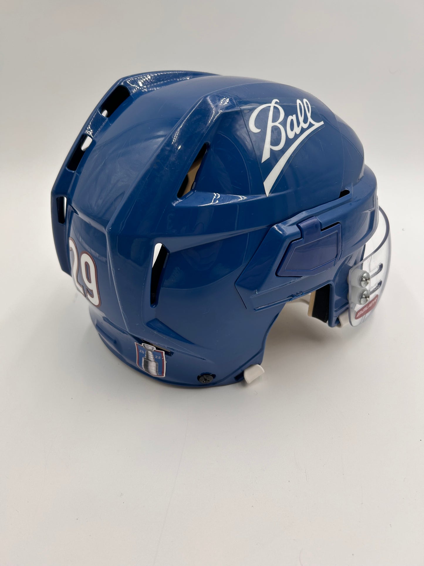 Nathan MacKinnon 2021/22 Stanley Cup Finals Game Worn Helmet