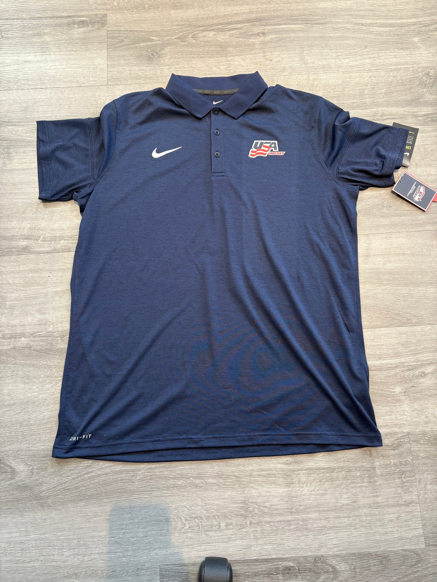 New Team USA Blue Nike Short Sleeve Polo (Large)