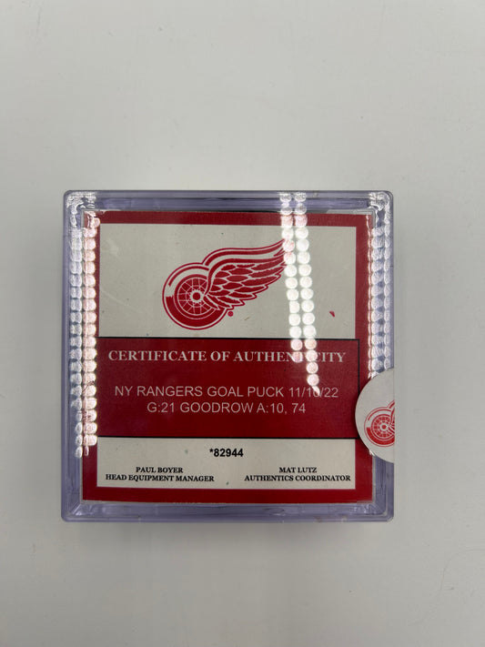 Barclay Goodrow New York Rangers Goal Puck
