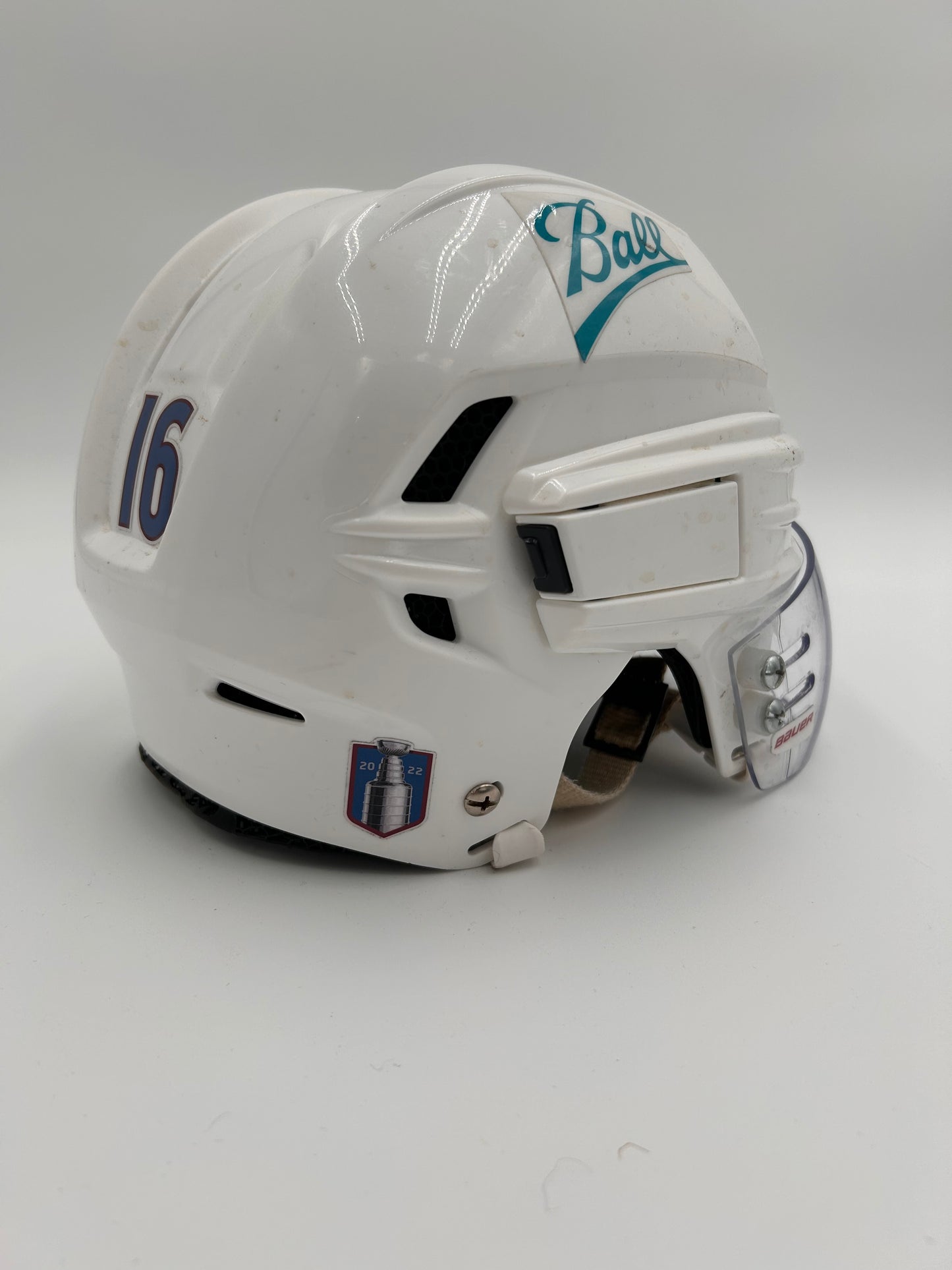 Colorado Avalanche 2021/22 Stanley Cup Finals Game Worn Away Helmets
