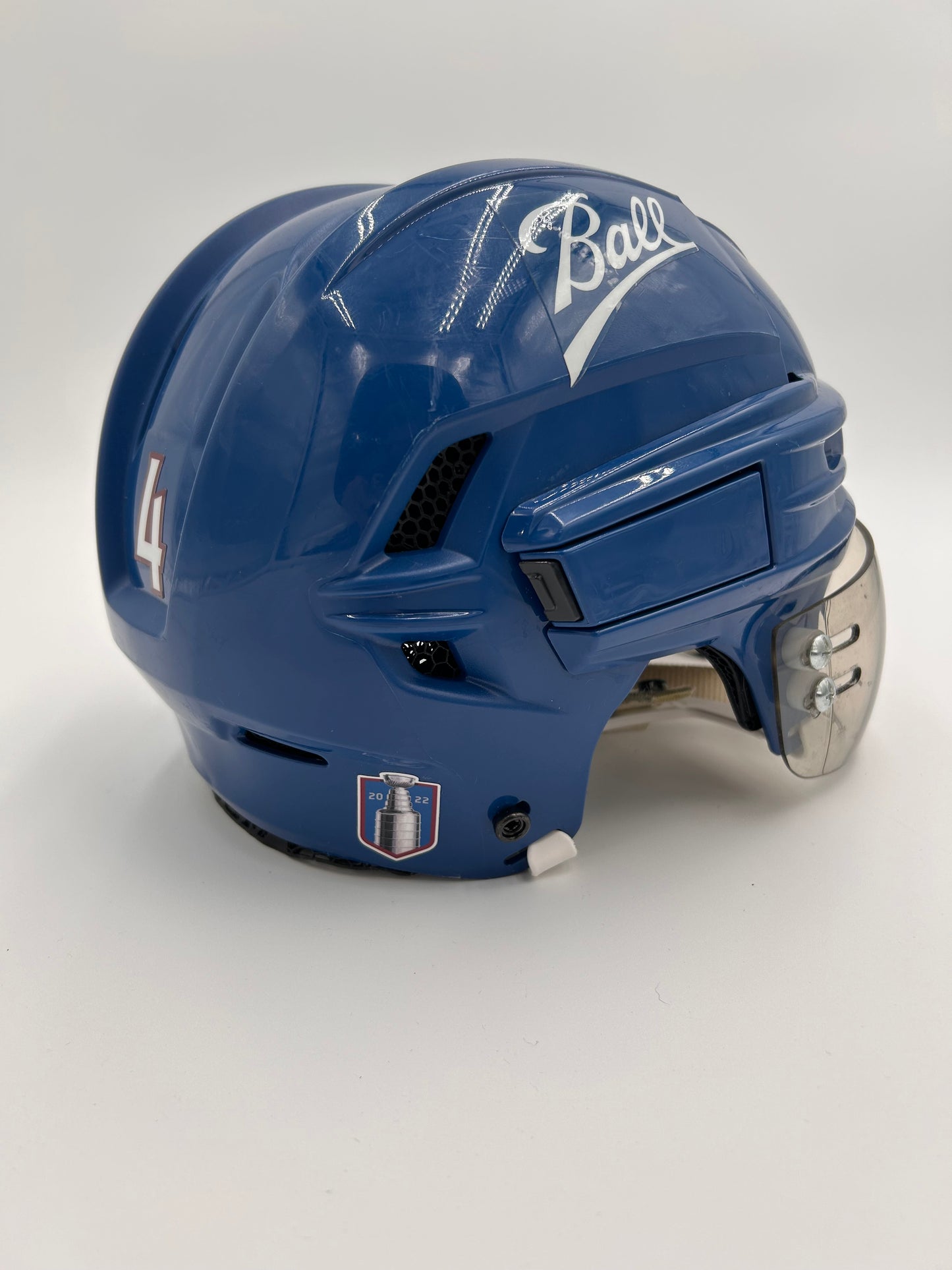 Colorado Avalanche 2021/22 Stanley Cup Finals Game Worn Away Helmets