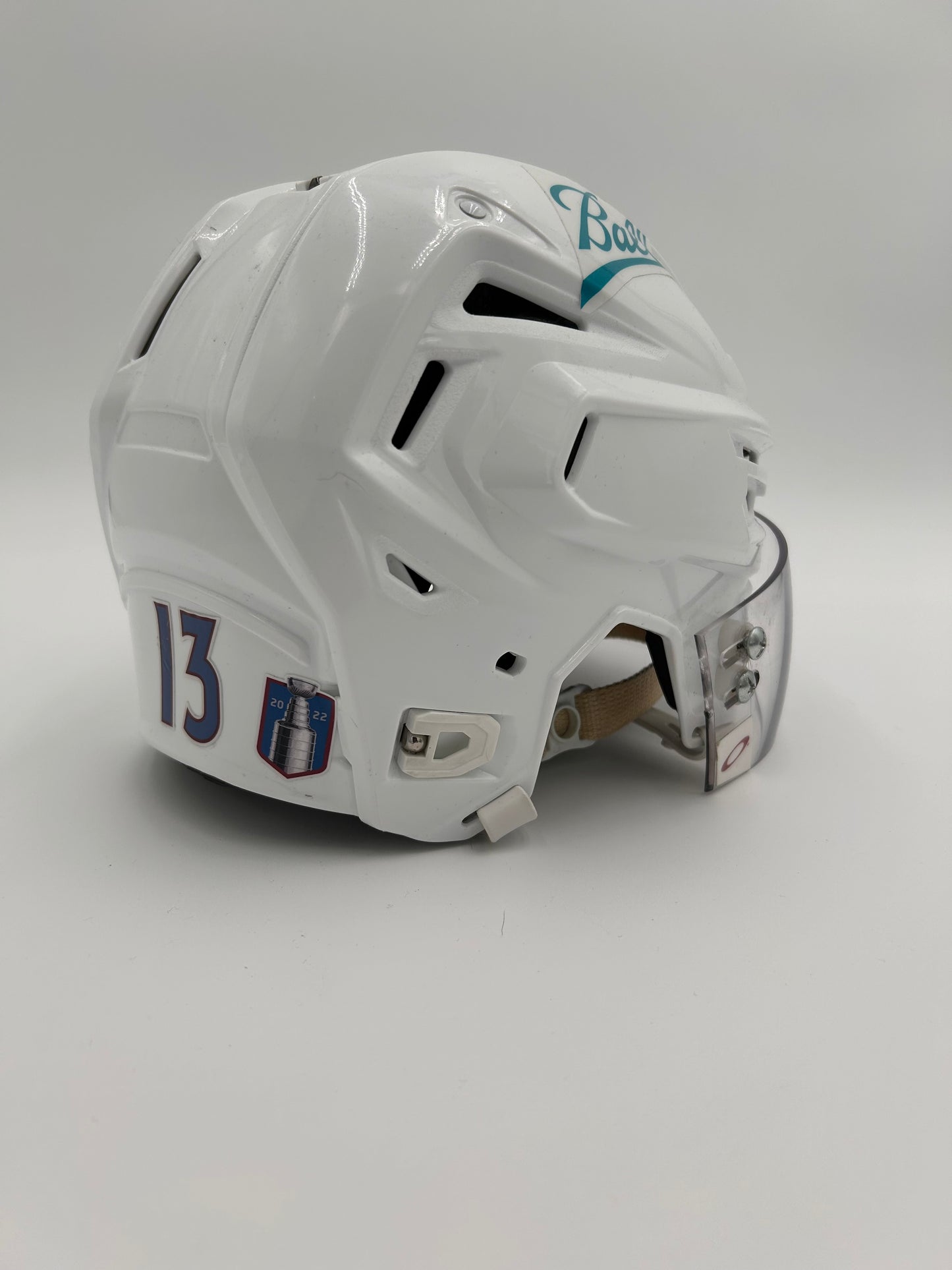 Colorado Avalanche 2021/22 Stanley Cup Finals Game Worn Away Helmets