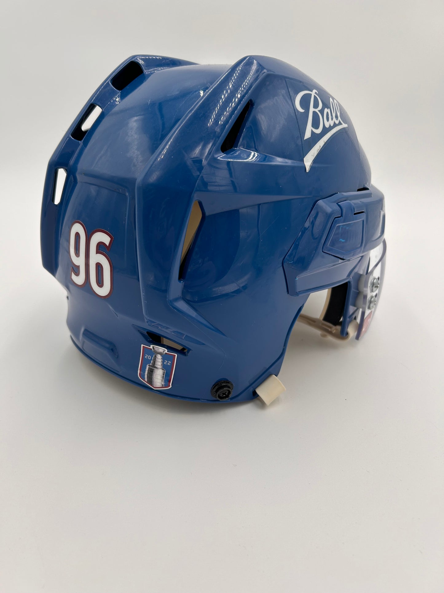 Colorado Avalanche 2021/22 Stanley Cup Finals Game Worn Away Helmets