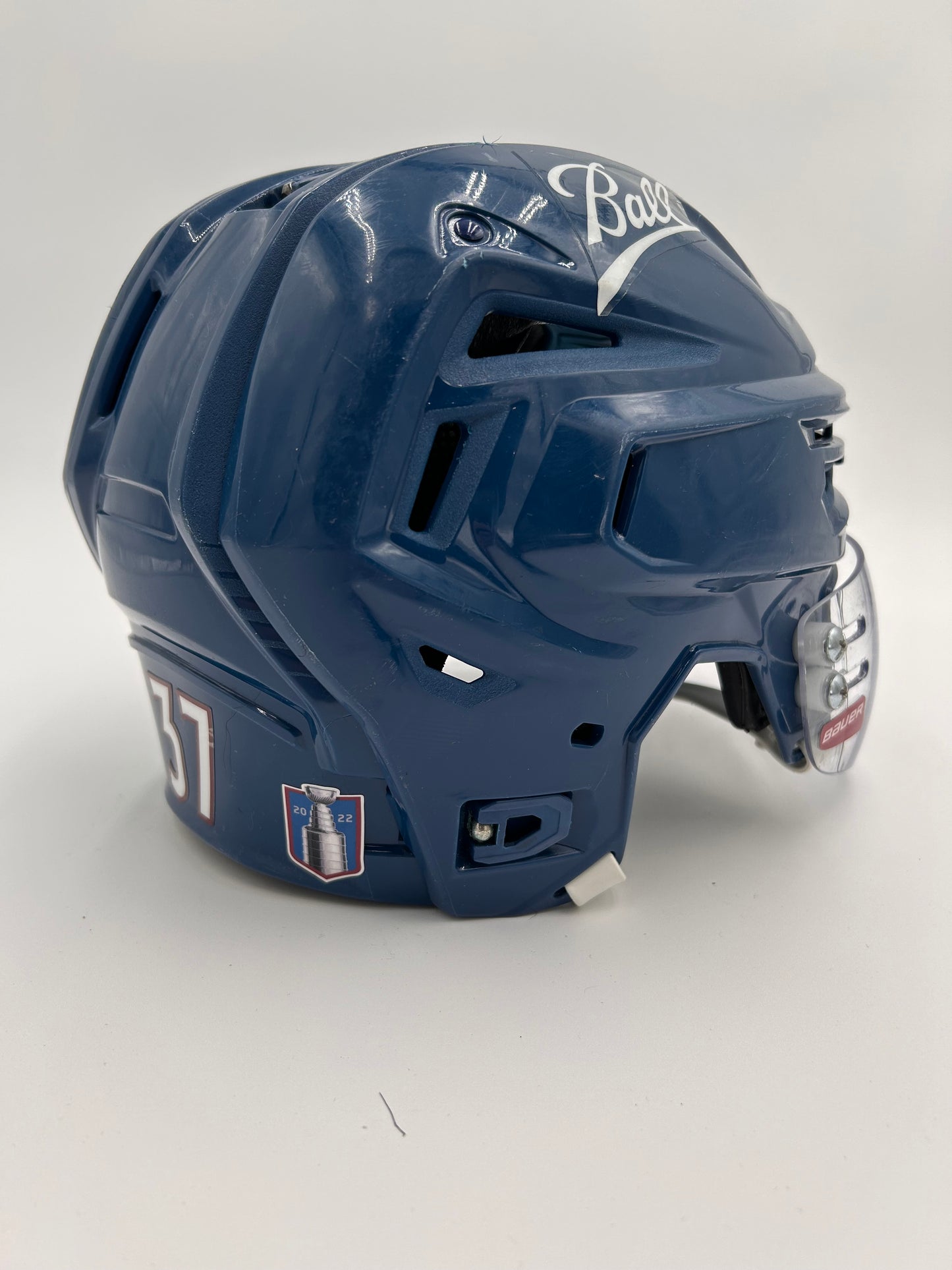 Colorado Avalanche 2021/22 Stanley Cup Finals Game Worn Away Helmets