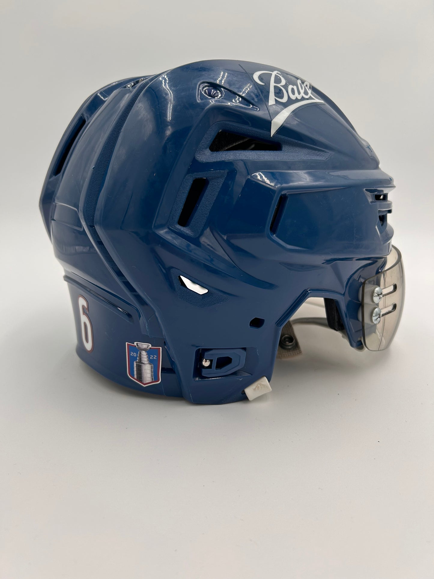 Colorado Avalanche 2021/22 Stanley Cup Finals Game Worn Away Helmets