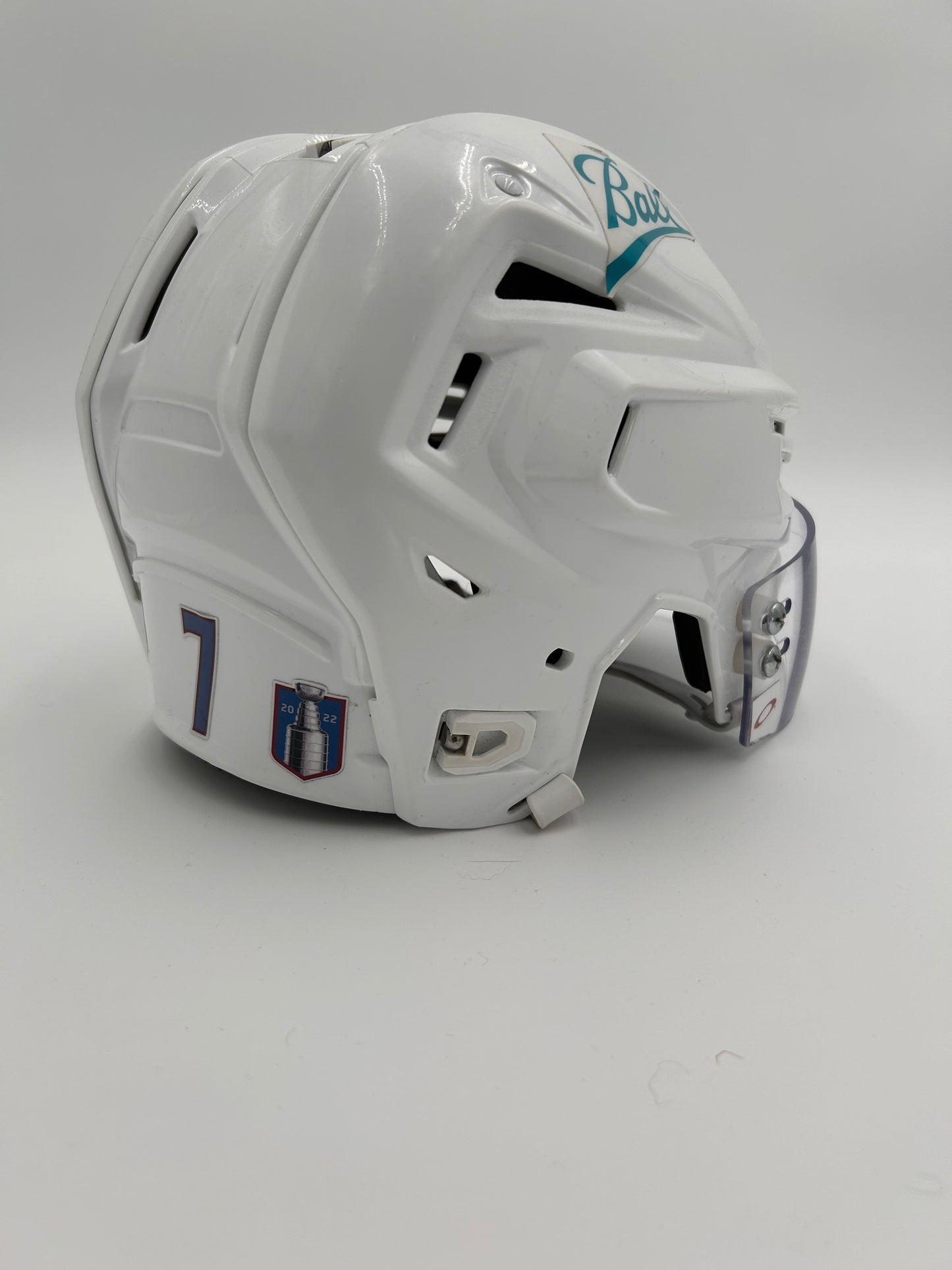 Colorado Avalanche 2021/22 Stanley Cup Finals Game Worn Away Helmets