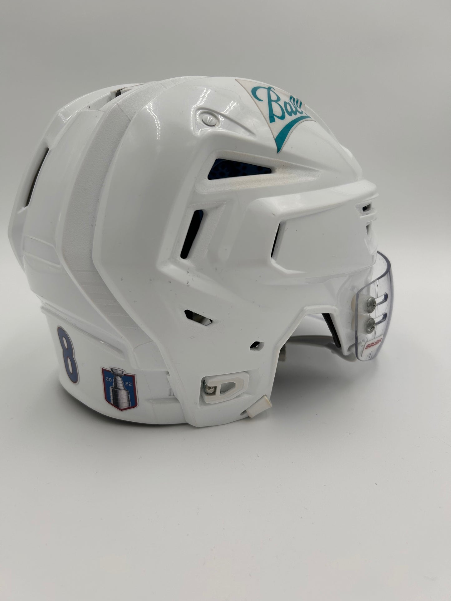 Colorado Avalanche 2021/22 Stanley Cup Finals Game Worn Away Helmets