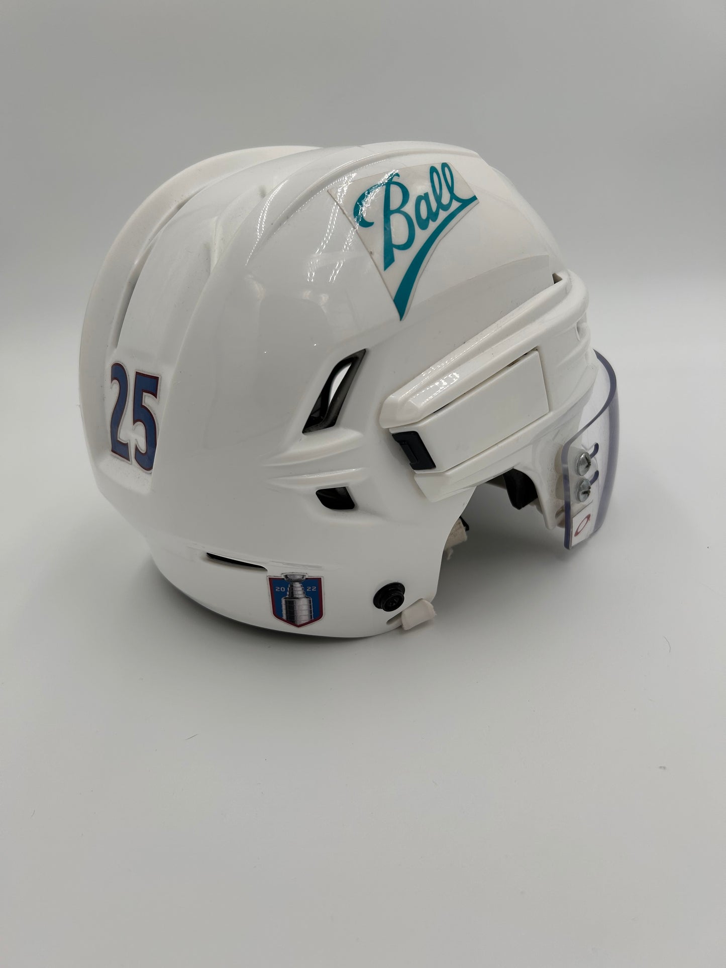 Colorado Avalanche 2021/22 Stanley Cup Finals Game Worn Away Helmets