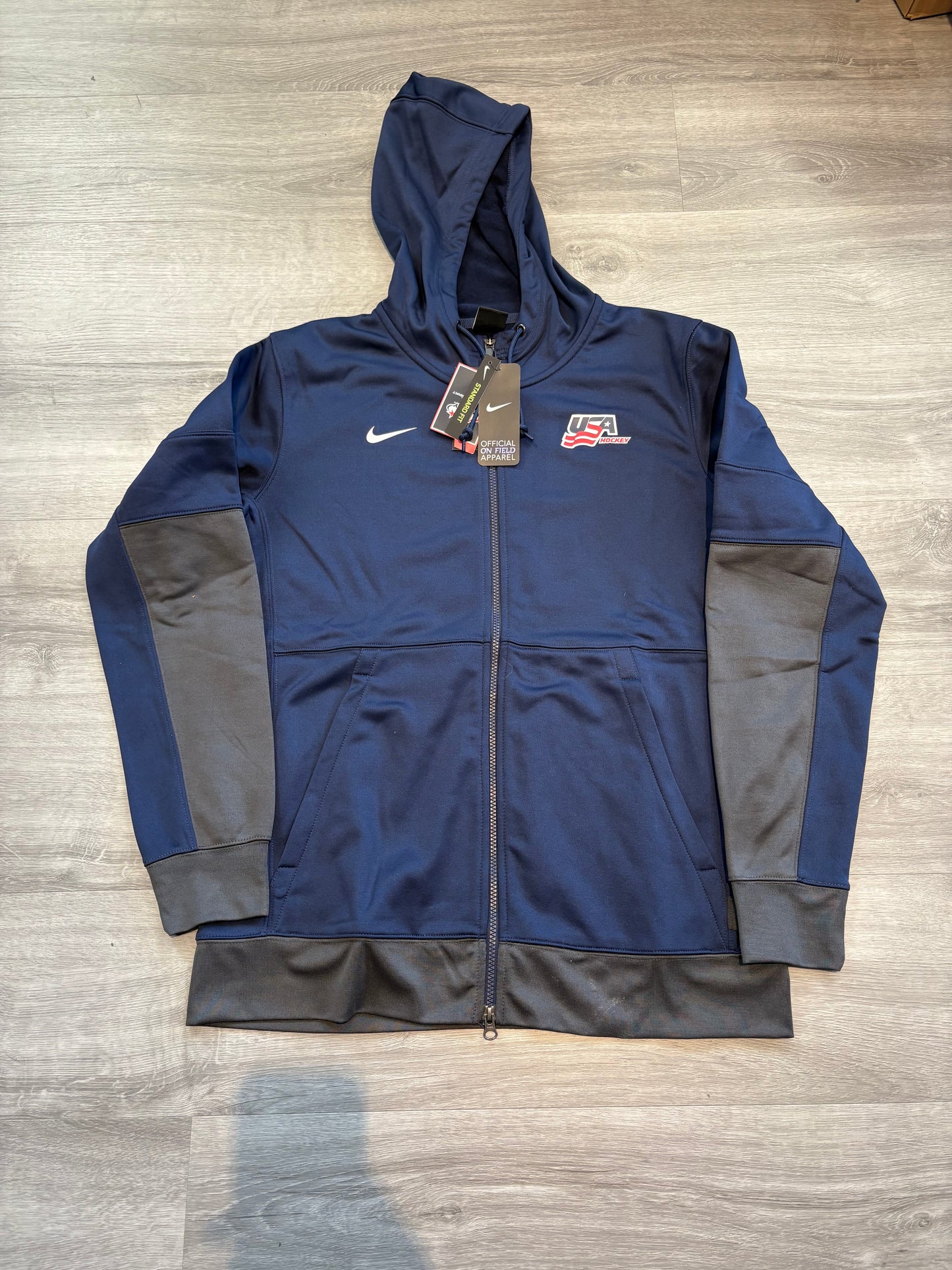 New Blue Nike Team USA Full Zip Sweatshirt (Large)