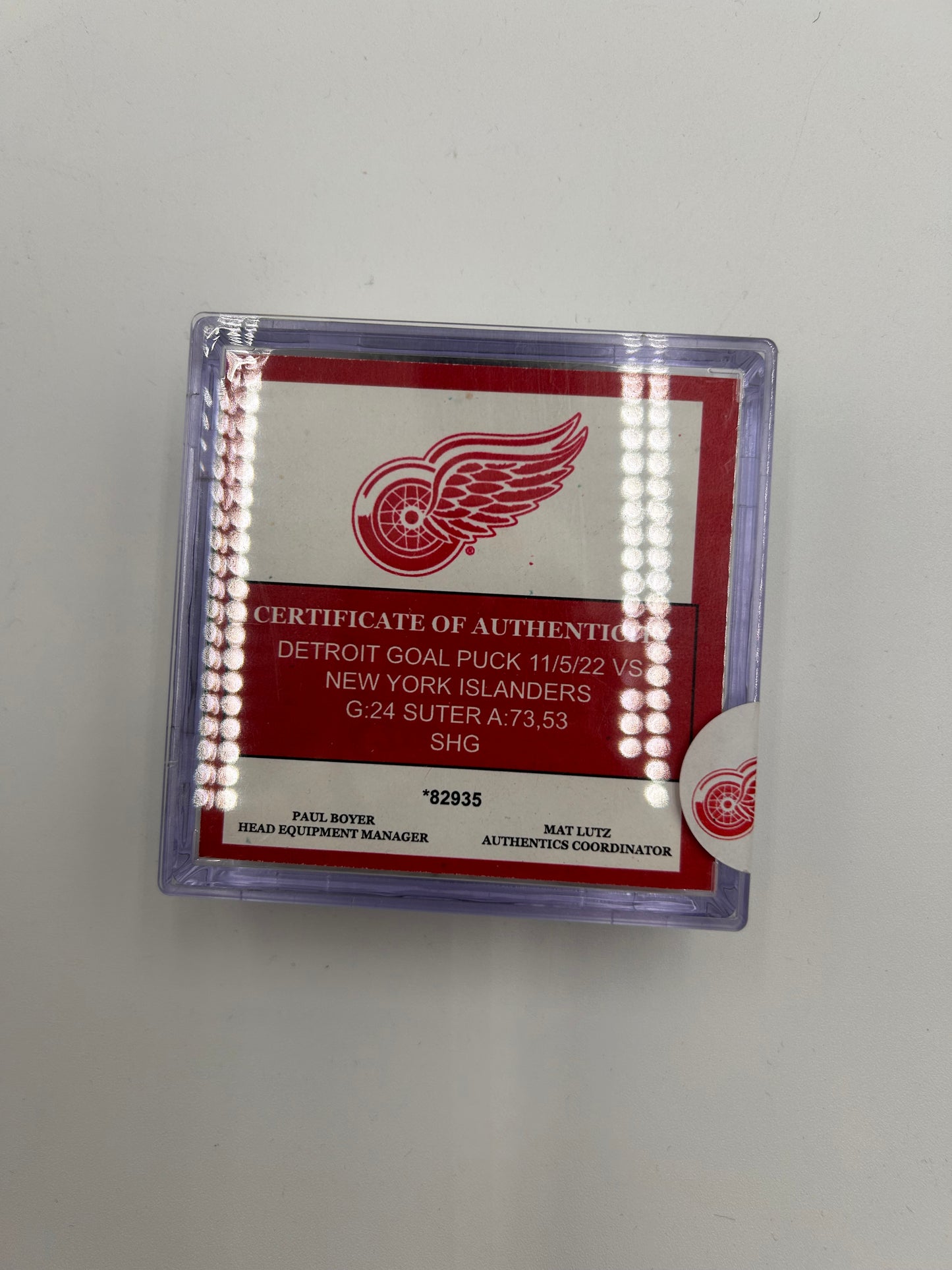 Pius Suter Detroit Red Wings Goal