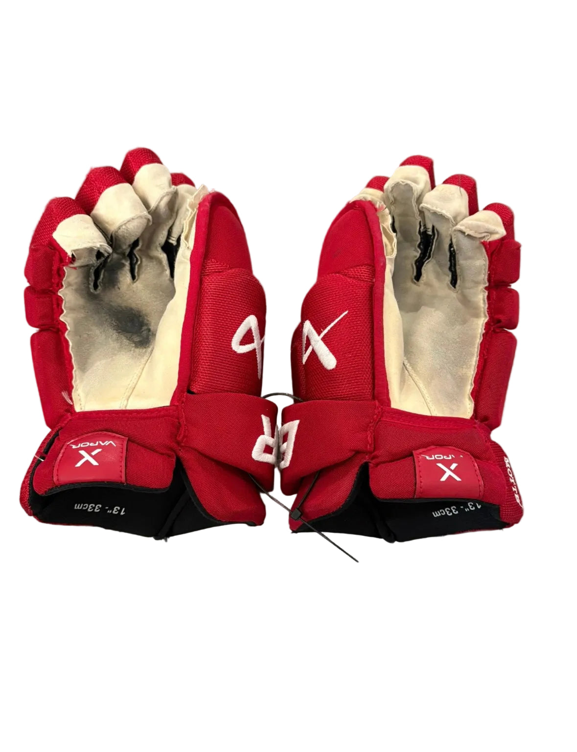 Detroit Red Wings Motte Bauer Vapor Game Worn Gloves