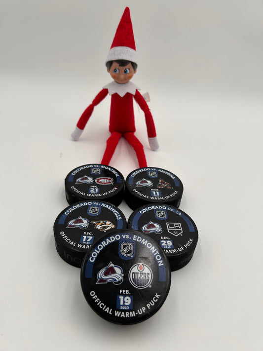 Colorado Avalanche Warm Up Pucks