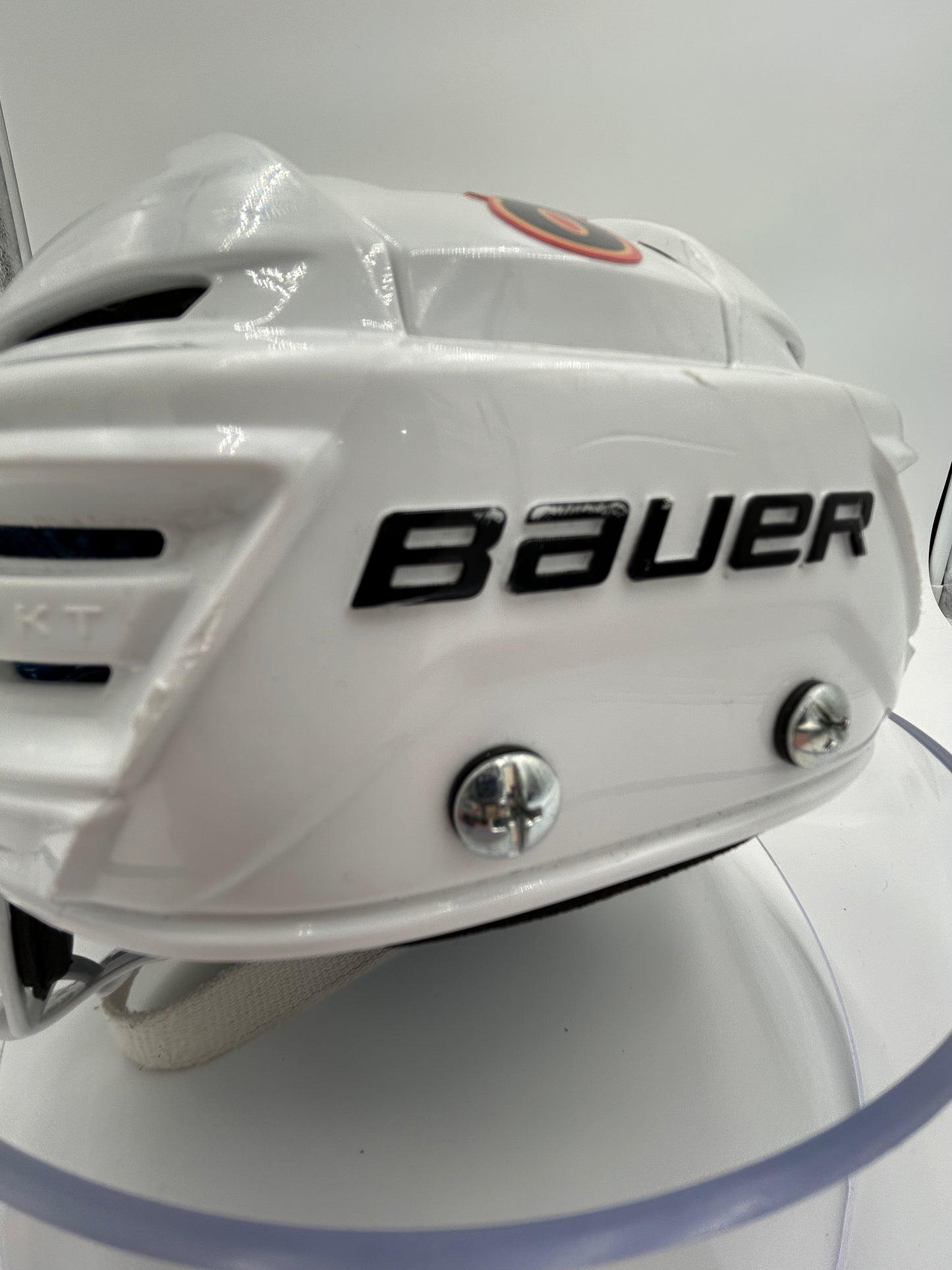 Cale Makar 2022/23 Game Worn Reverse Retro Helmet
