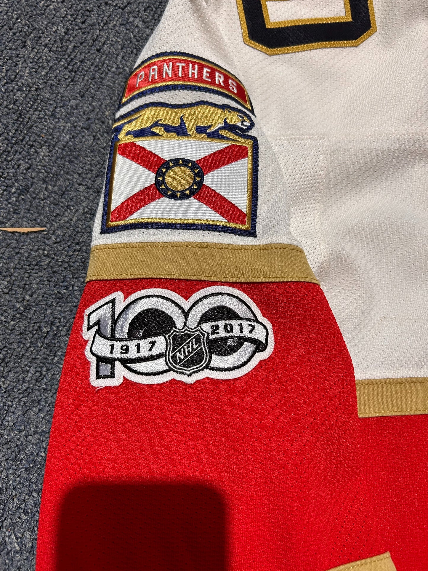 Jared McCann Game-Worn 2016/17 Set 1 100th Anniversary Patch