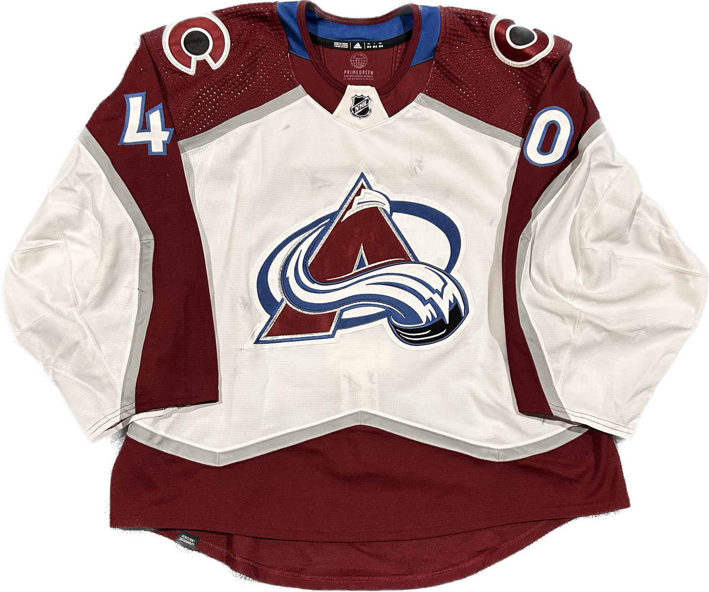 Alexander Georgiev 2022/23 Colorado Avalanche Away #40 Game Worn Jersey
