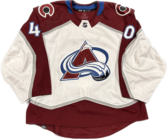 Alexander Georgiev 2022/23 Colorado Avalanche Away #40 Game Worn Jersey
